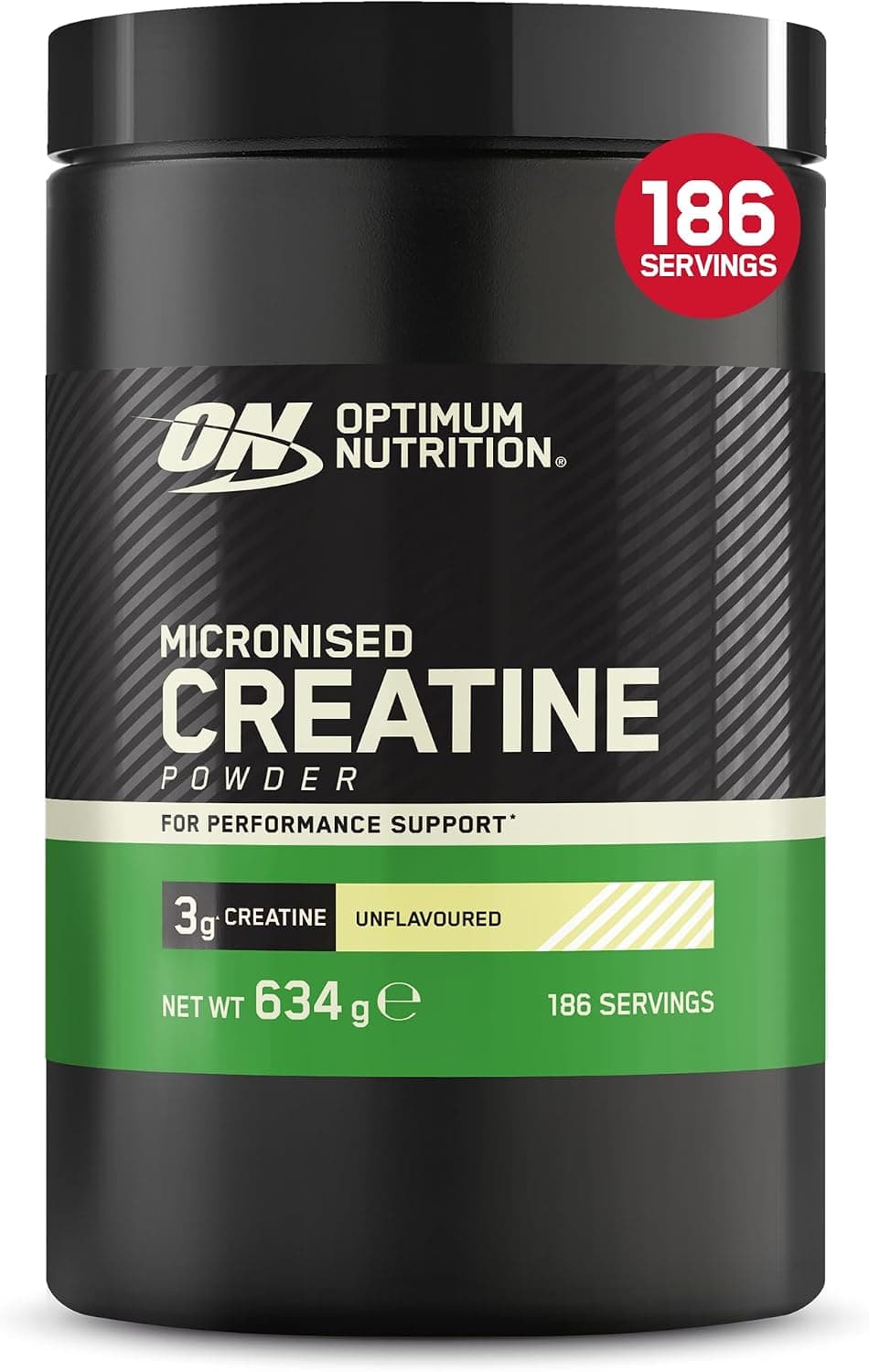 Optimum Nutrition Creatina Monohidrato Micronizada en Polvo, 634g