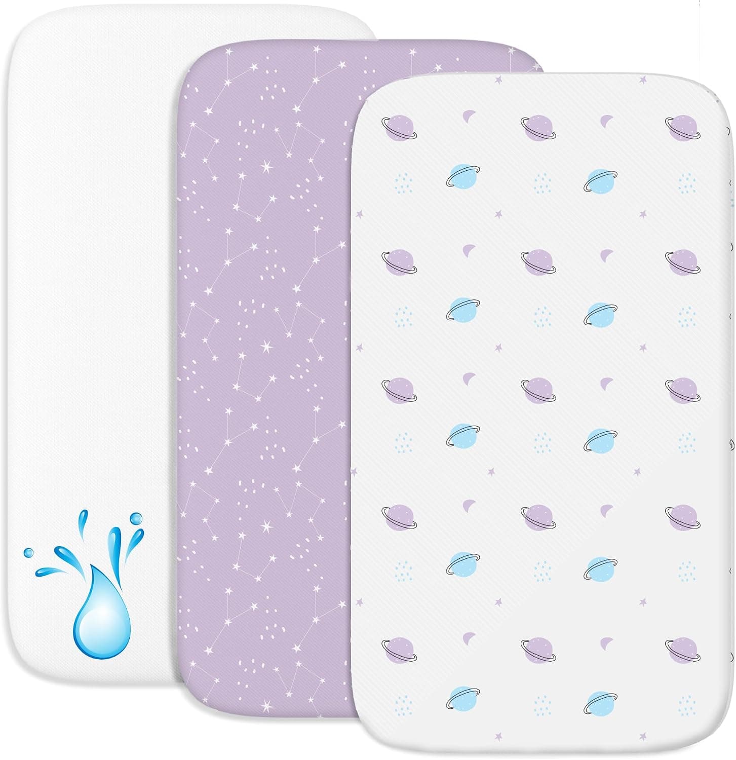 Dreamzie - 2 Sábanas Minicuna 50x83 + Protector Colchón Impermeable