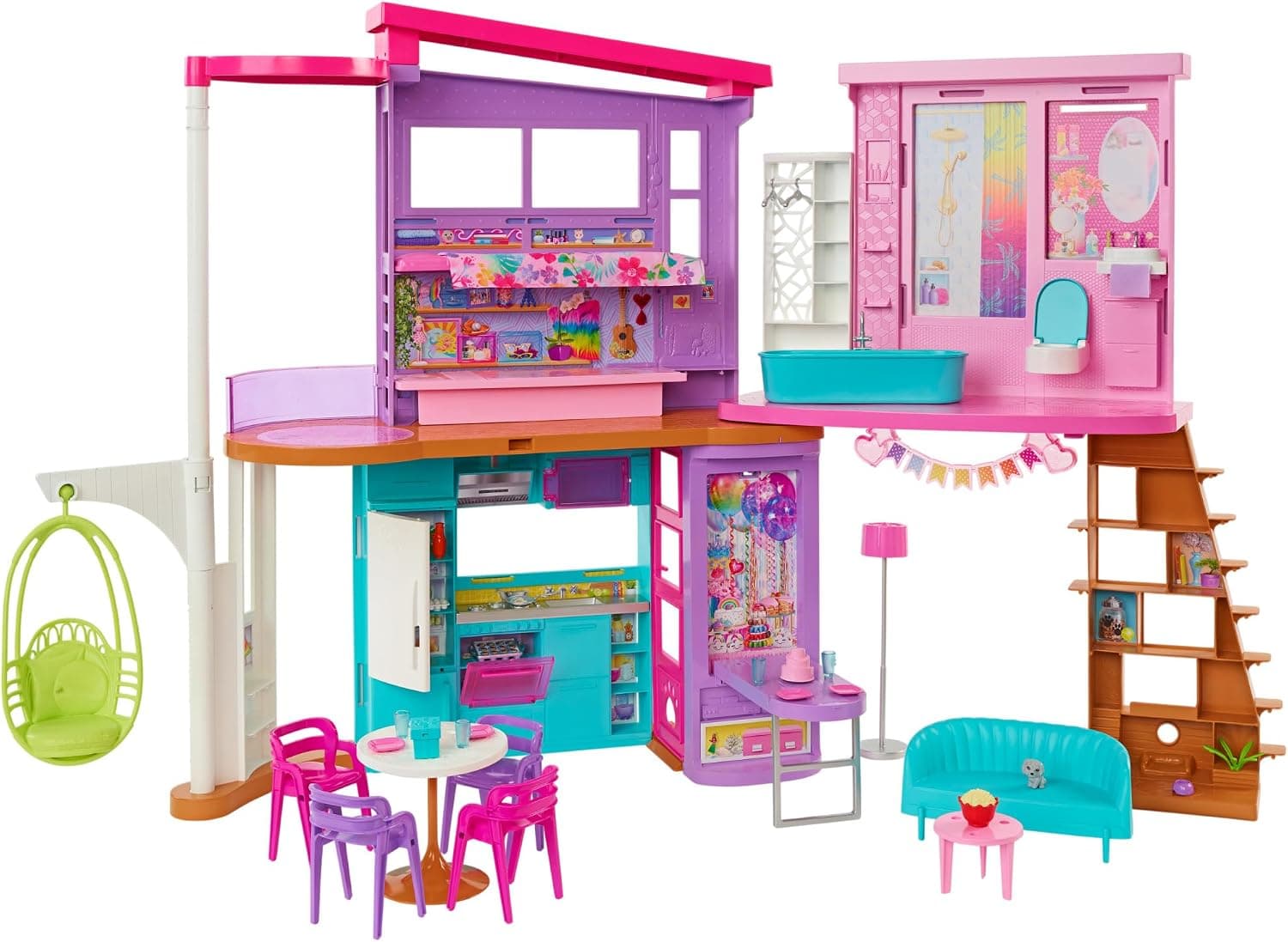 Barbie Casa de Vacaciones, casa de muñecas y accesorios