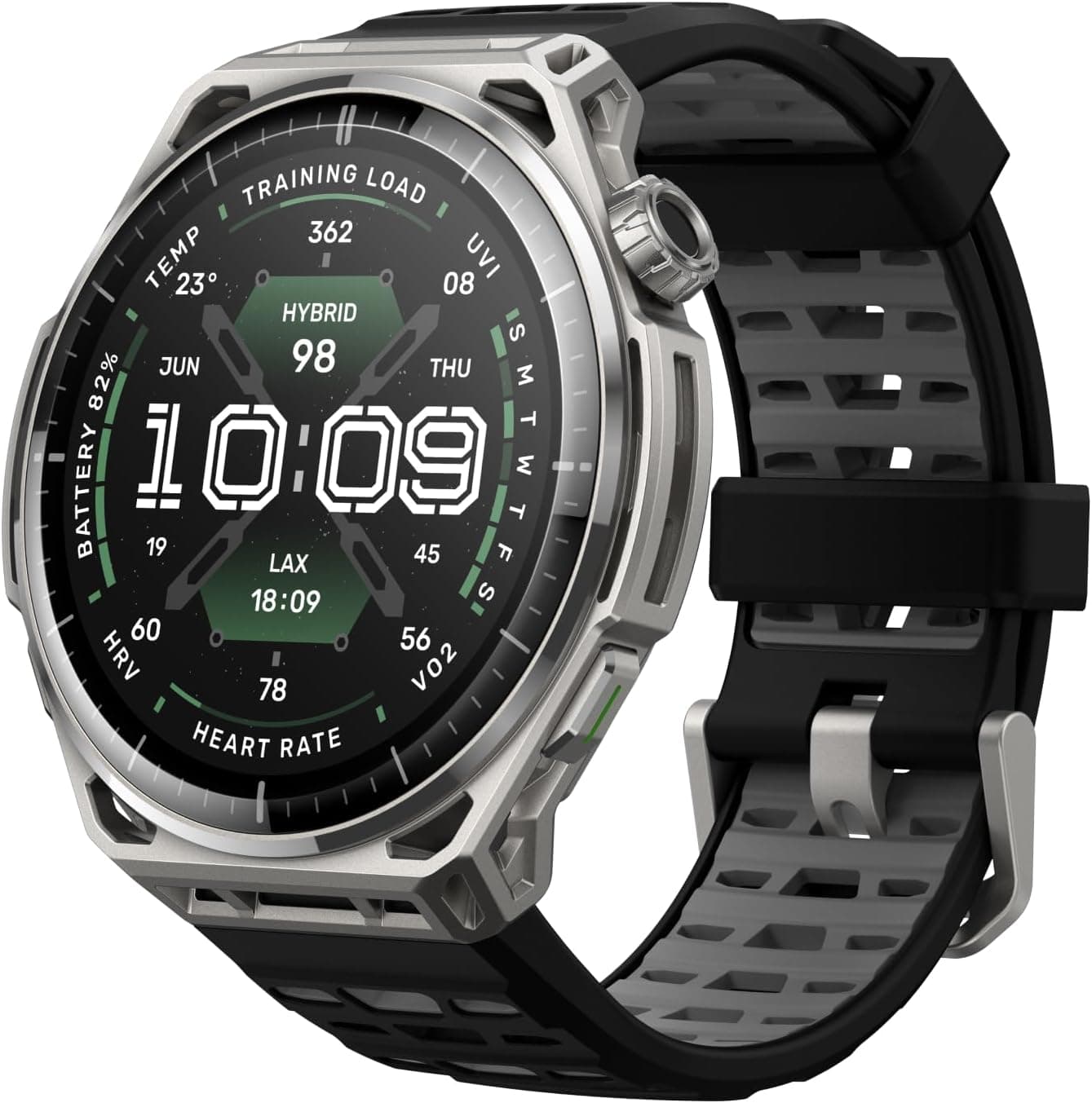 Amazfit Balance 3 Reloj Inteligente GPS 48mm, Pantalla AMOLED 1,5" Cristal Zafiro, NFC, batería de 21 días, Linterna, 64 GB de Almacenamiento, mapas, HYROX, para Android e iPhone, Acero Inoxidable