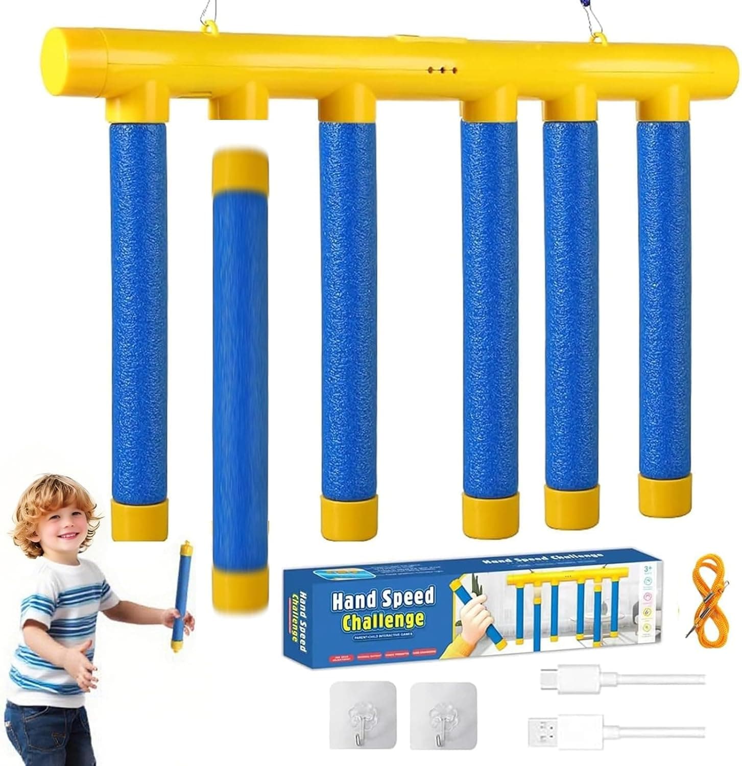 Juego de Atrapar Palos con 3 Velocidades – Juguete de Entrenamiento de Reacción y Coordinación Mano-Ojo para Niños y Adultos, Ideal para Juegos Interactivos en Casa o al Aire Libre