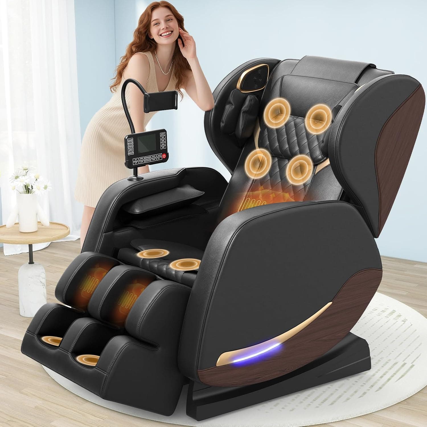 Sillón Masajeador Gravedad Cero con Altavoz Bluetooth 8 Bolsas de Aire