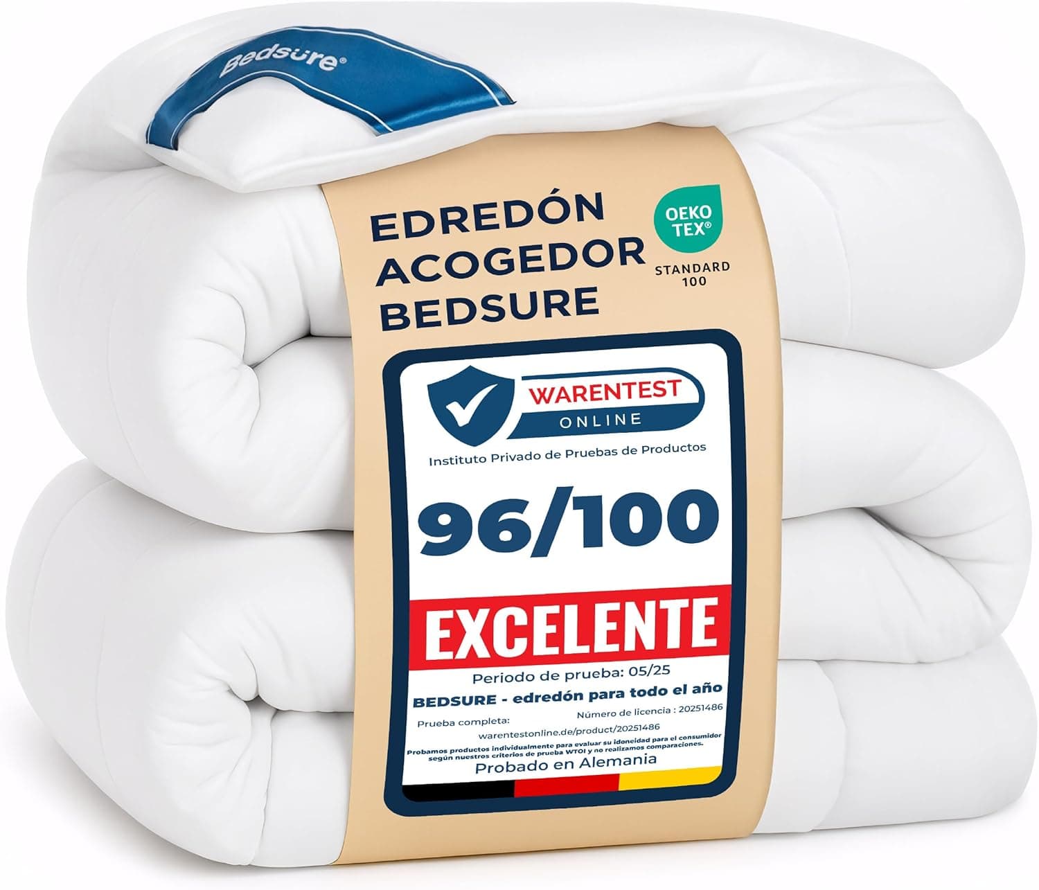 Bedsure Edredon Cama 150/180 Nordico - Relleno Nordico 240x260, Blanco