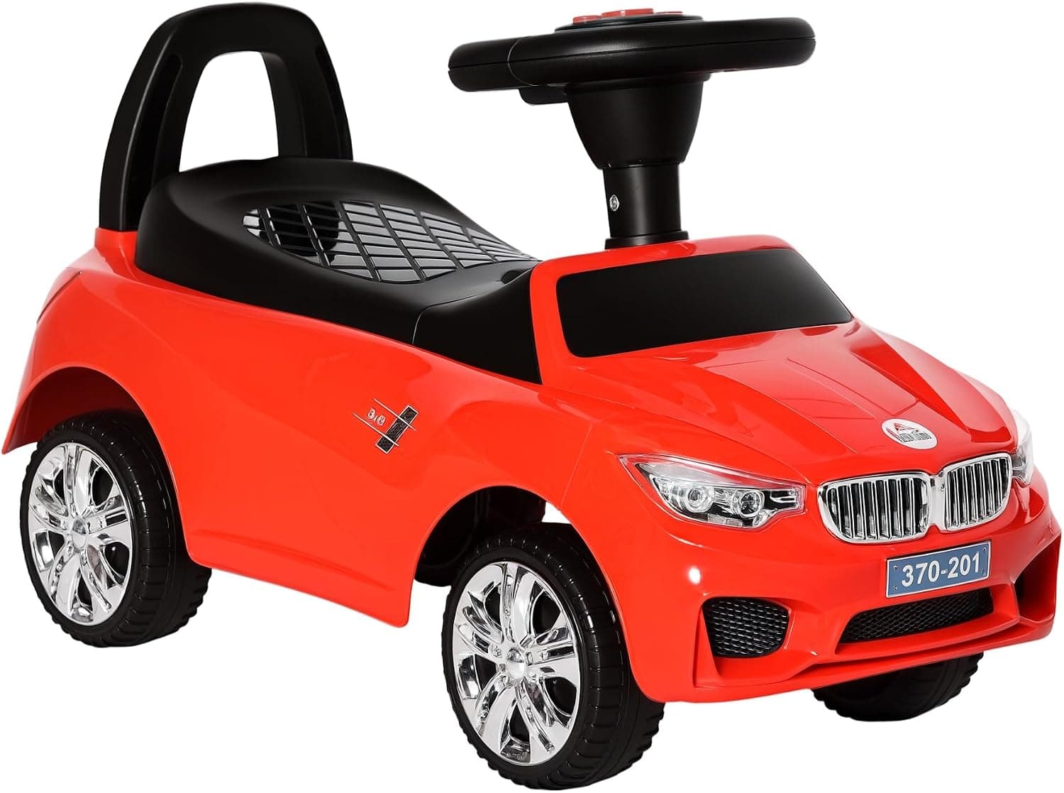 HOMCOM Coche Correpasillos para Niños de 18-36 Meses 63,5x28x36 cm Rojo