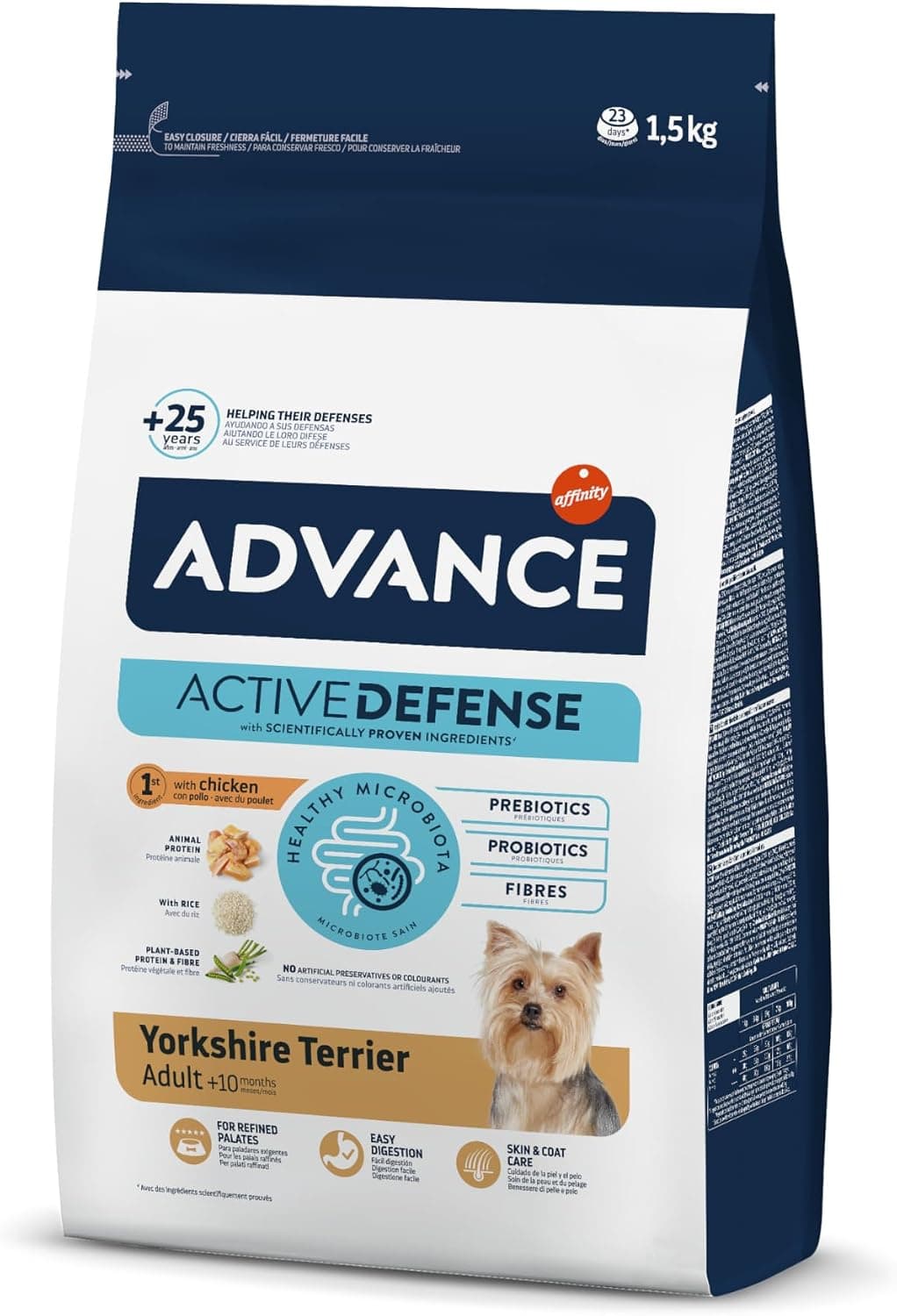 Advance Mini Yorkshire, Pienso para Perros de Razas Pequeñas con Pollo, 1,5kg