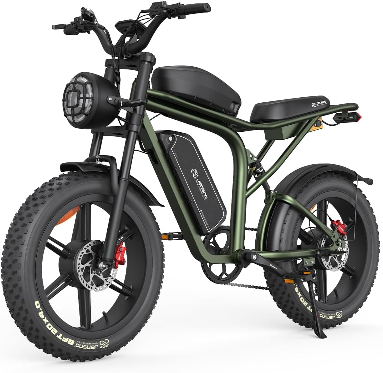 JANSNO Bicicleta Eléctrica EN15194 E-Bike 20" Fat 90Nm Larga Autonomía