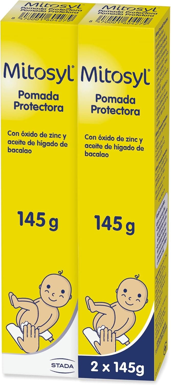 Mitosyl pomada protectora, crema pañal suave, alivio irritaciones, 290 gr