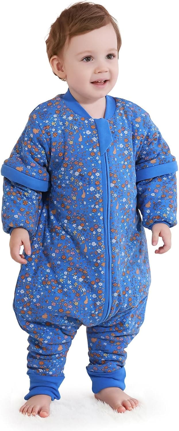 Mosebears Saco de dormir bebé 2.5 TOG, algodón,(Blue,6-18 meses)