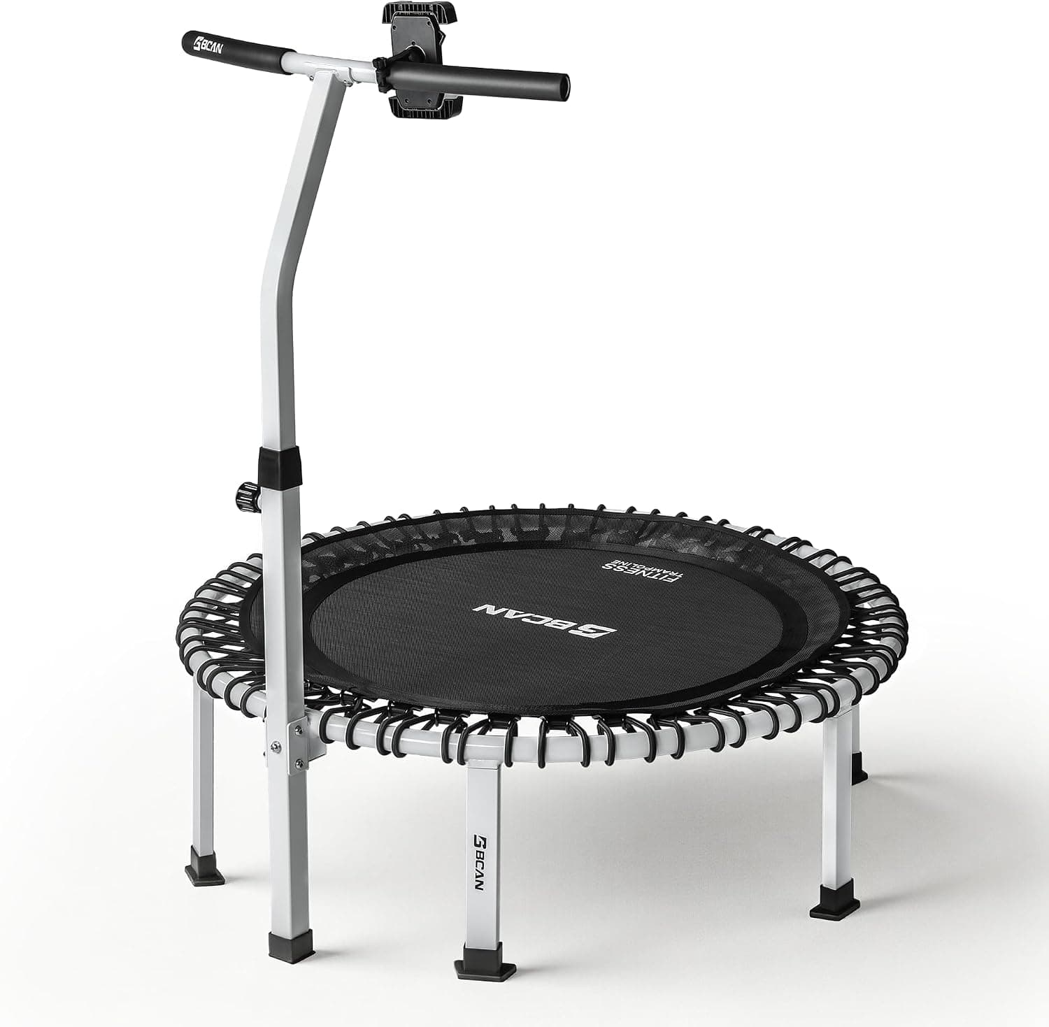 B BCAN BT4 - Cama elástica elástica suave para adultos de 102 cm, capacidad de 227 kg, cuerdas elásticas de tensión ajustable, marco de una sola pieza (calibre 16), soporte para teléfono y 2 pares de