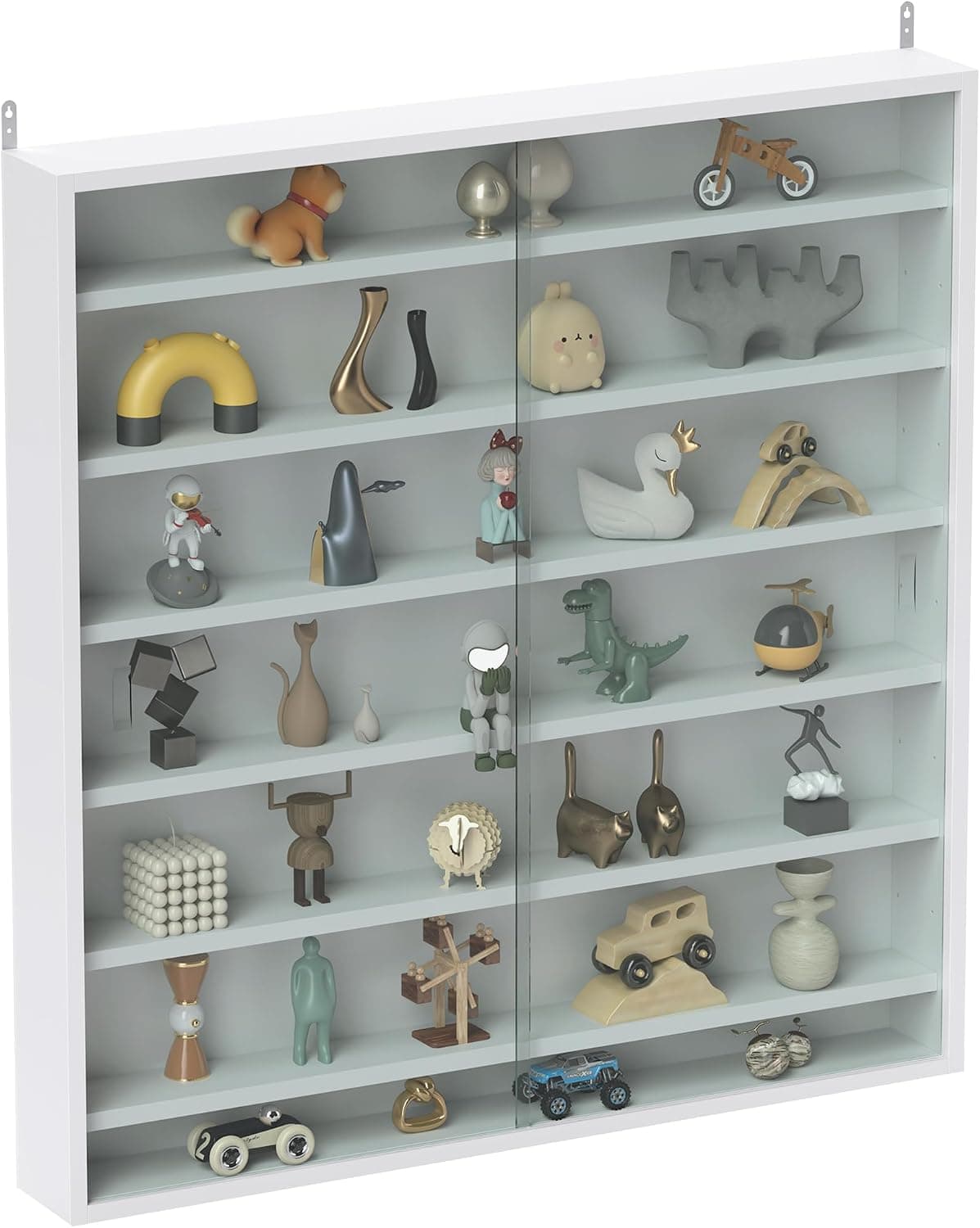 HOMCOM Vitrina Expositora para Colecciones 80x9,5x83cm Blanco