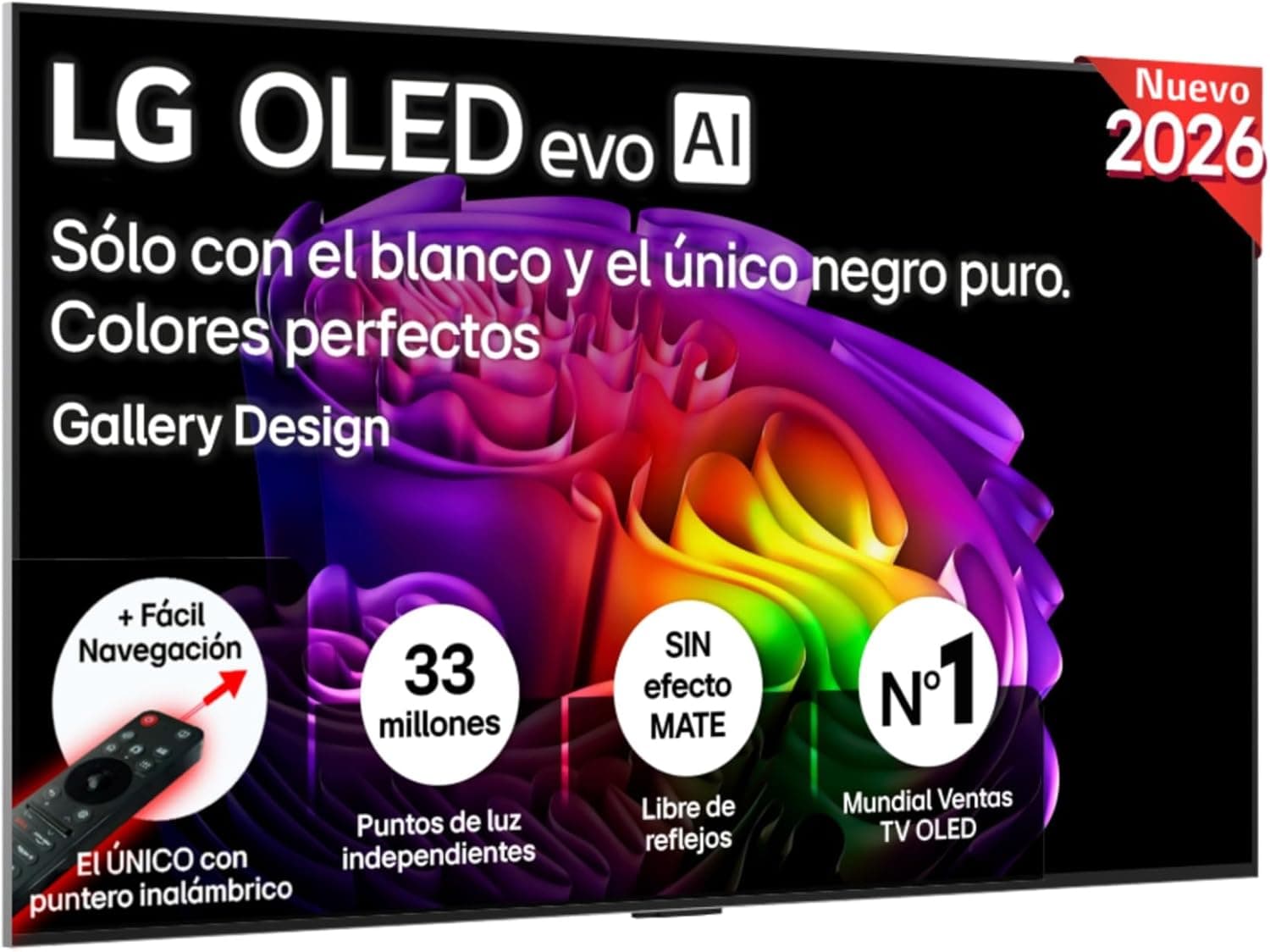 LG OLED55G64LW - Smart TV OLED EVO AI 55" 4K Sin Reflejos, 2026