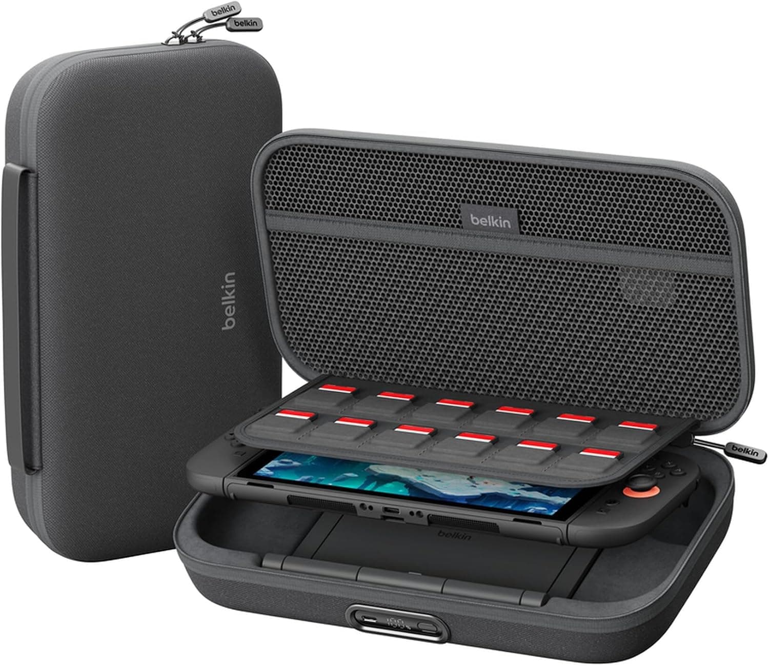 Belkin Gaming Pro Funda con Batería Externa 10000 mAh para Switch 2 Carbón