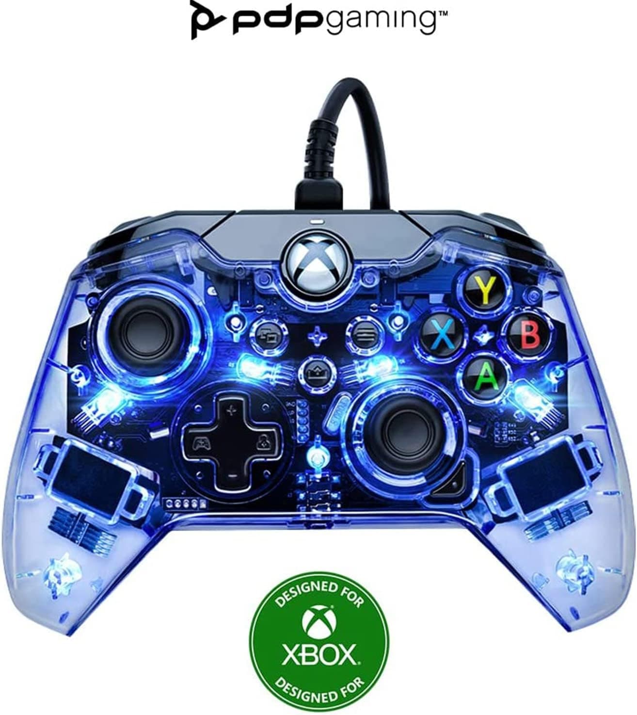 PDP Mando con cable Afterglow para Xbox y Series X/S Azul (Prismatic)