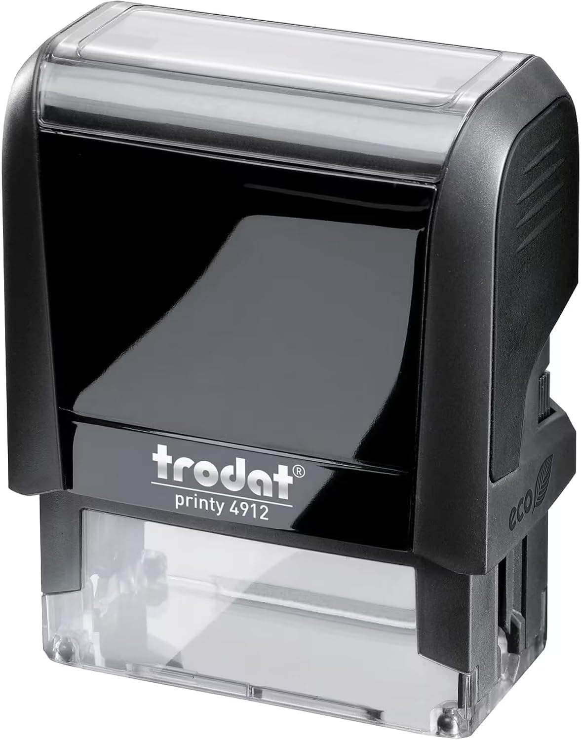 Stamp by Me – Sello Automático Personalizado para Empresas - Negro | Sello Autoentintable de Gran Tamaño hasta 4 Líneas | Dirección Remitente Oficina Banco | Almohadilla Recargable (Negro, 4 Líneas)
