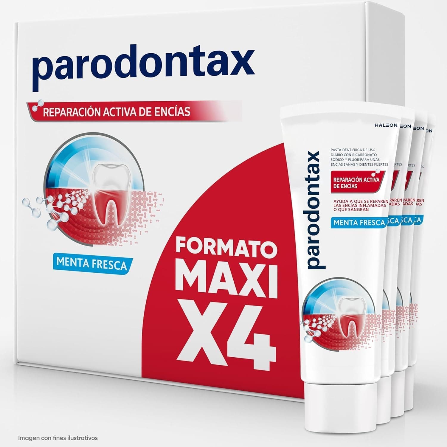 Parodontax Reparación Activa Encías Inflamadas, Menta Fresca, 4x75 ml