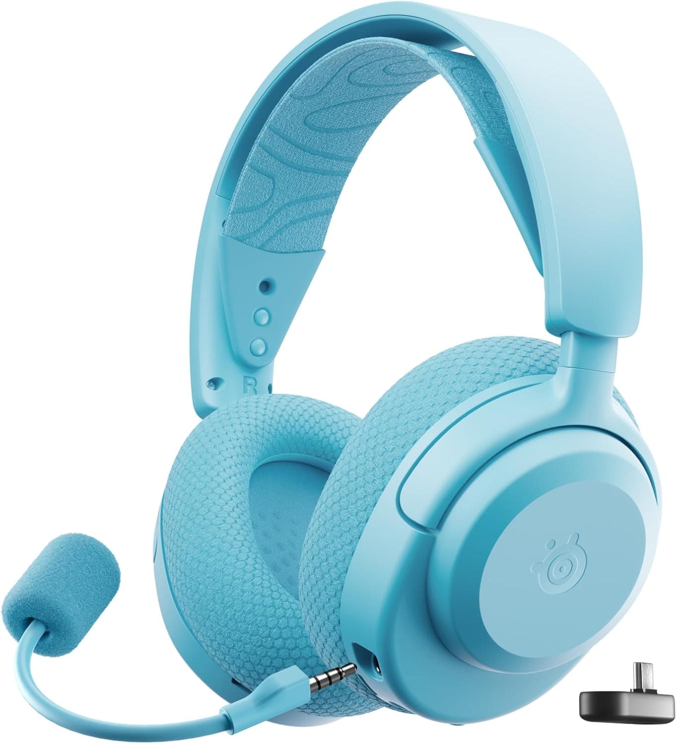 SteelSeries Arctis Nova 3P Wireless Auriculares Gaming multiplataforma - App - Batería 40h - Controladores magnéticos de neodimio - 2,4 GHz/Bluetooth - Micro extraíble - PS5, PS4, PC, Switch -Aqua