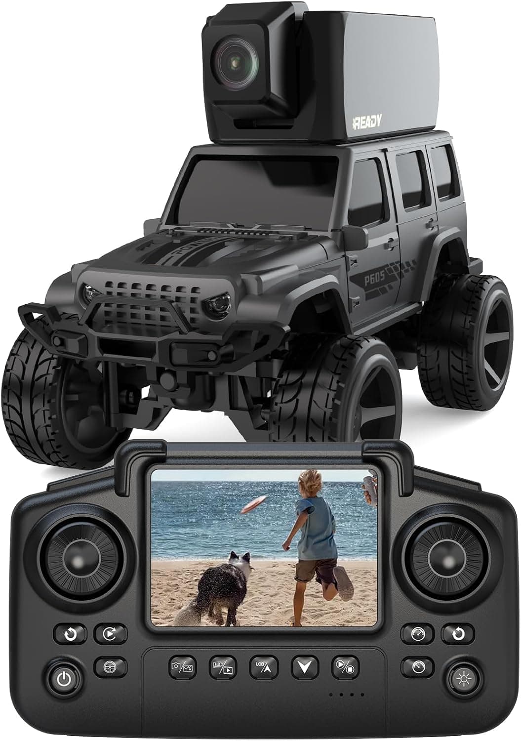 1/64 Mini RC coche camión cámara con pantalla LCD para niños adultos regalo