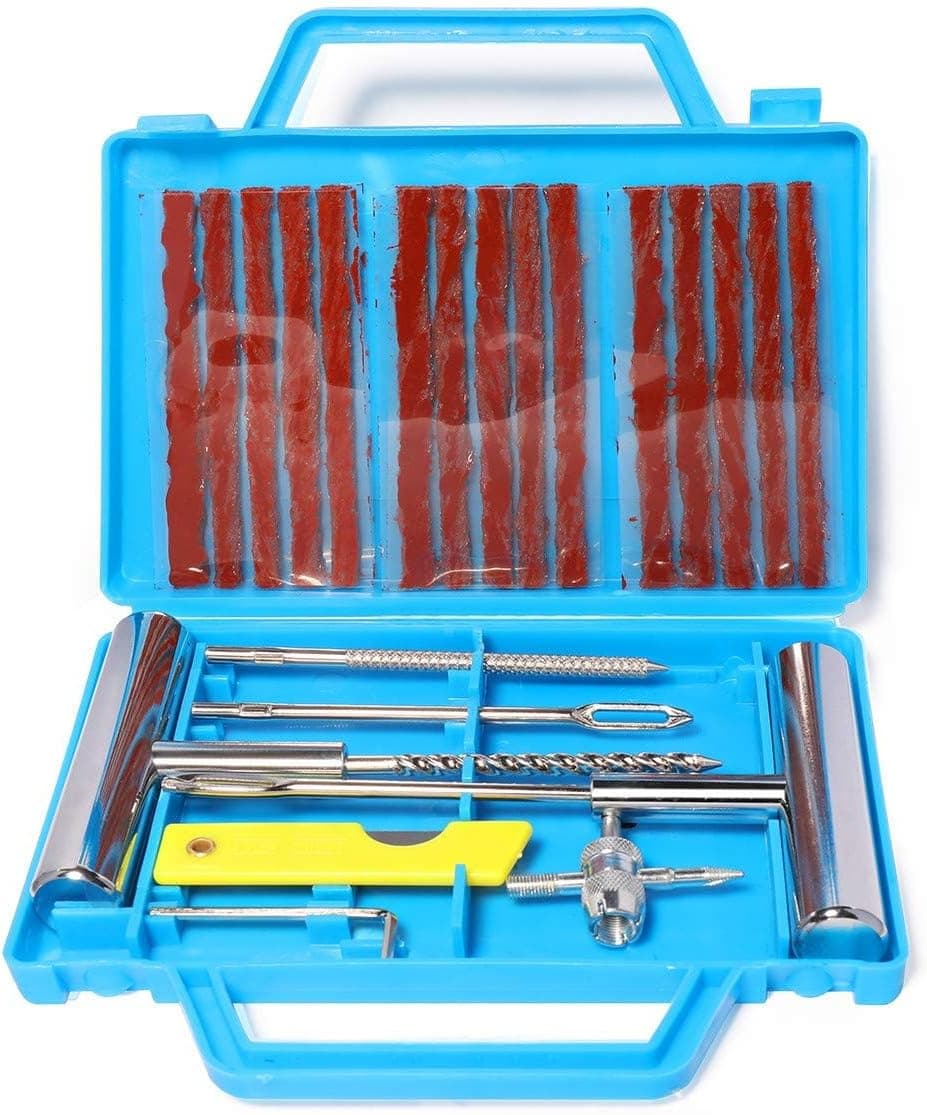 22 Piezas Kits de reparación de neumáticos, Herramientas de reparación de neumáticos Pesados ​​y Juegos de reparación de neumáticos para automóviles,