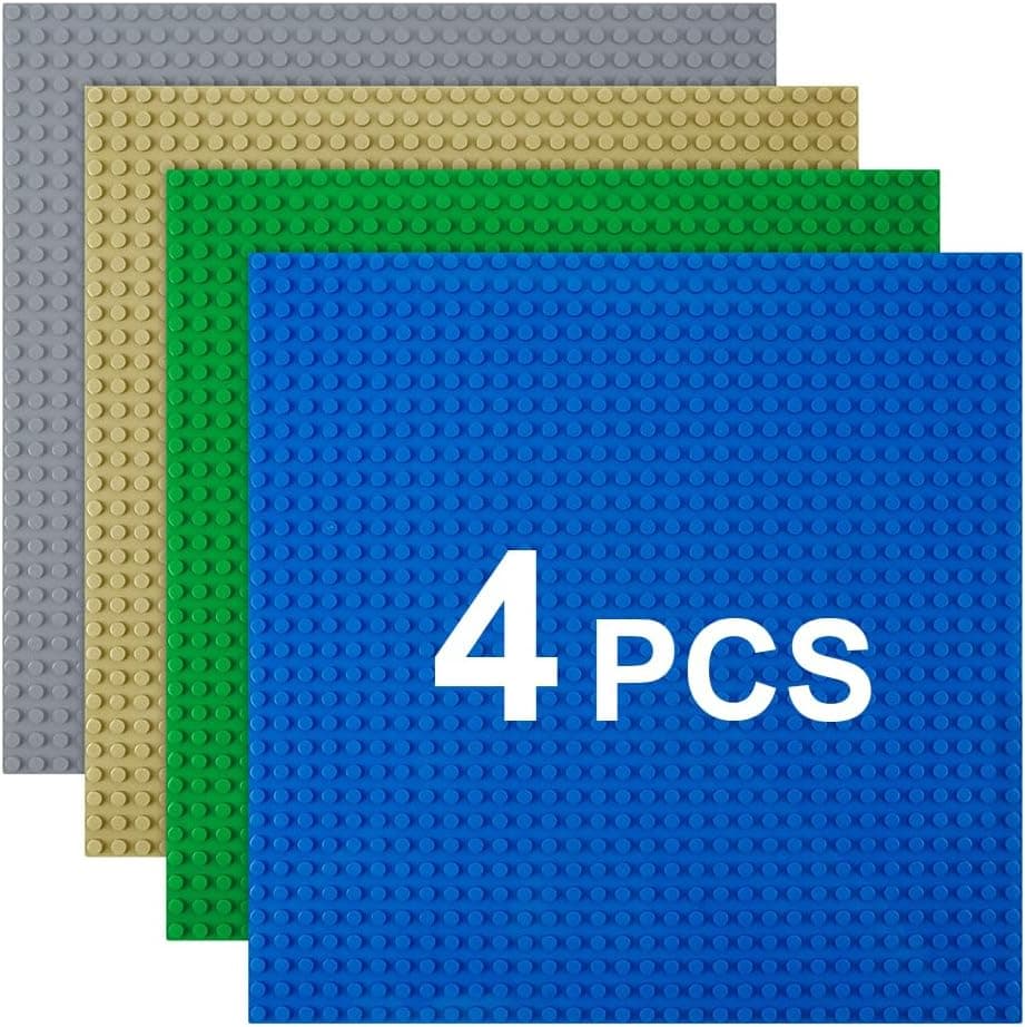 HOTUT Bases Clásicas para Construir, 4 Piezas Classic Base de 32 x 32 Tacos Compatible con Todas Las Grandes Marcas,Base Apilable para Construir,Juegos de Construir para Niños