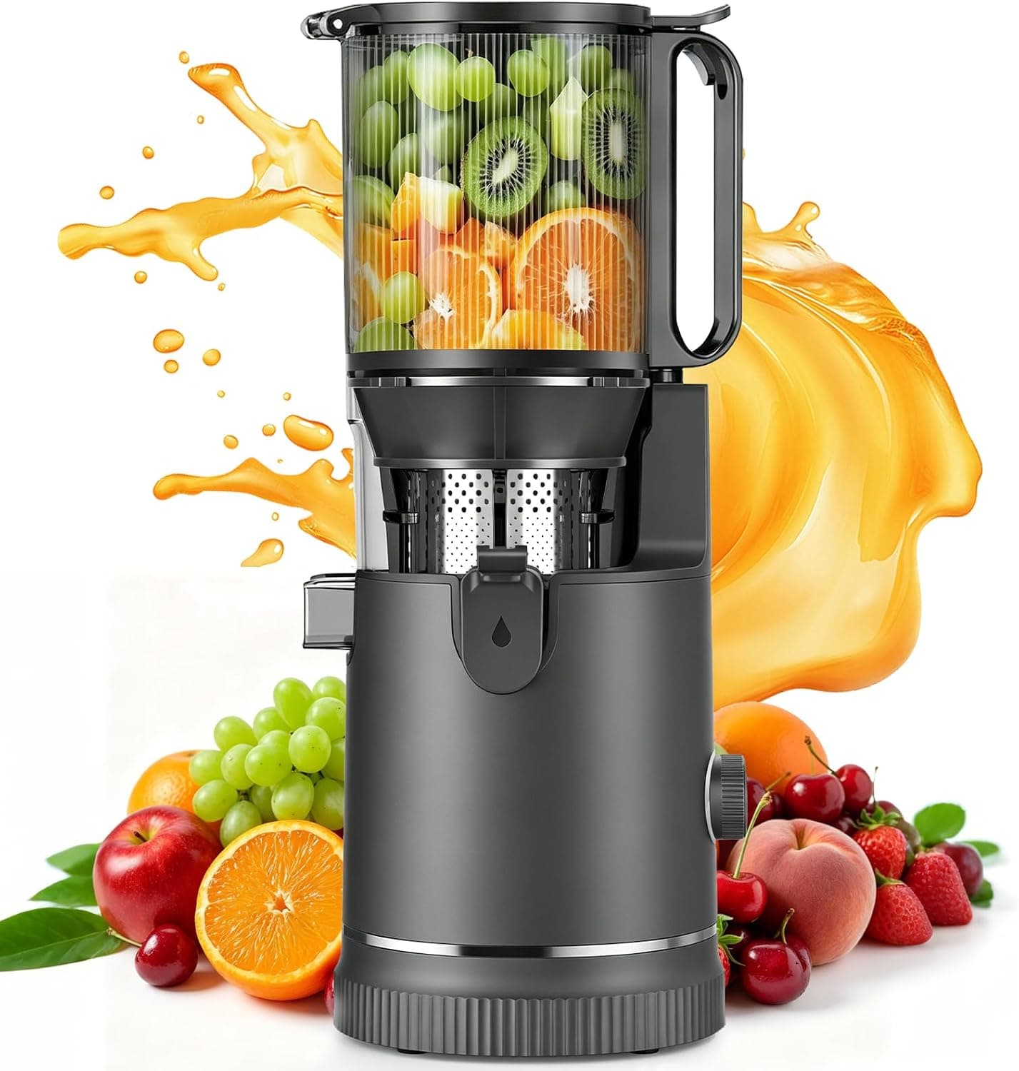 SJ-065 Extractor de Zumos en Frío, 400W, Boca XL 152 mm (Grey)