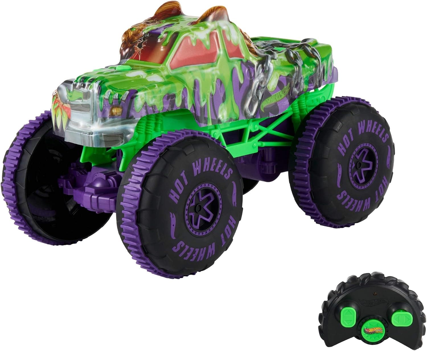 Hot Wheels Monster Trucks Mutant Chaos Wreckin’ Wolf Vehículo RC