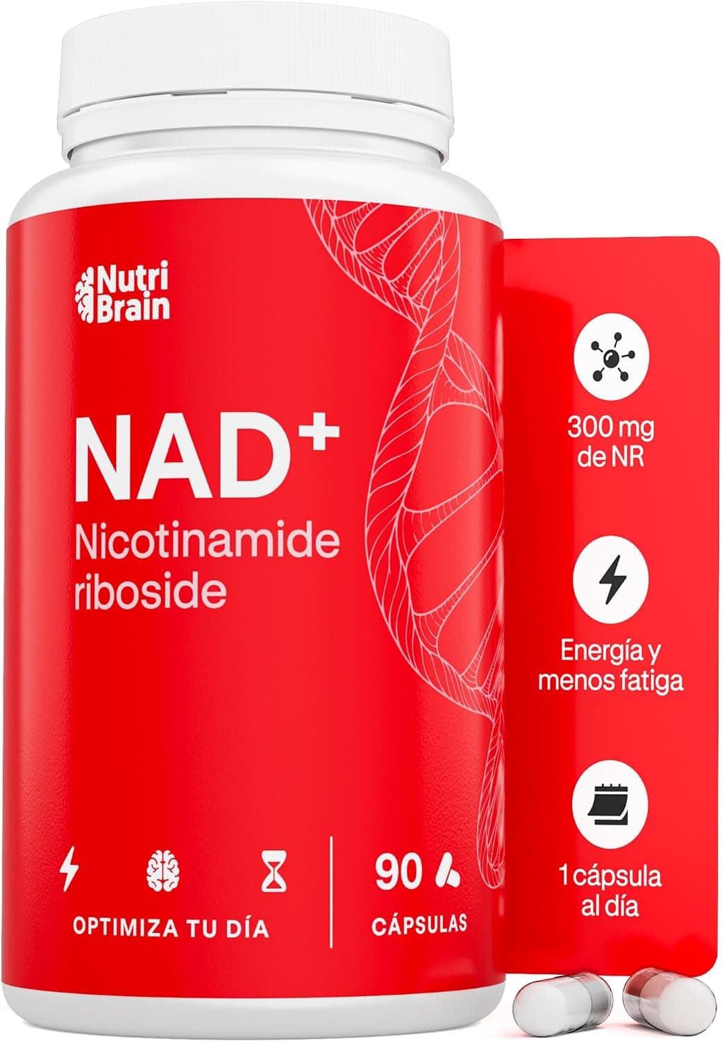 NAD+ 100% Puro Nicotinamide Riboside 300mg, 90 Cápsulas de Alta Absorción