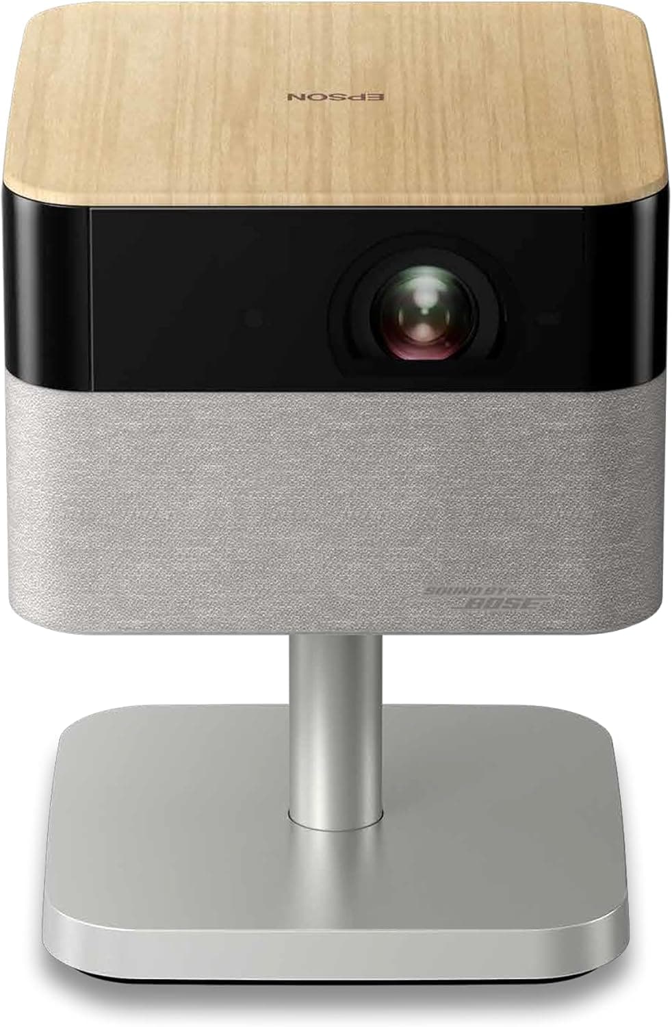 Epson Lifestudio Flex Plus EF-72 | Proyector portátil Smart TV 4K Pro-UHD | 1000 lúmenes | 3LCD x RGB-LED | Sound by Bose | Google TV | Pantallas de hasta 150″ | Garantía de 5 años | Roble