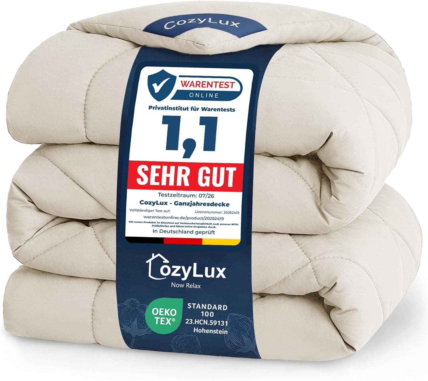 CozyLux Edredón 135x200 cm Beige, Edredon Cama 80