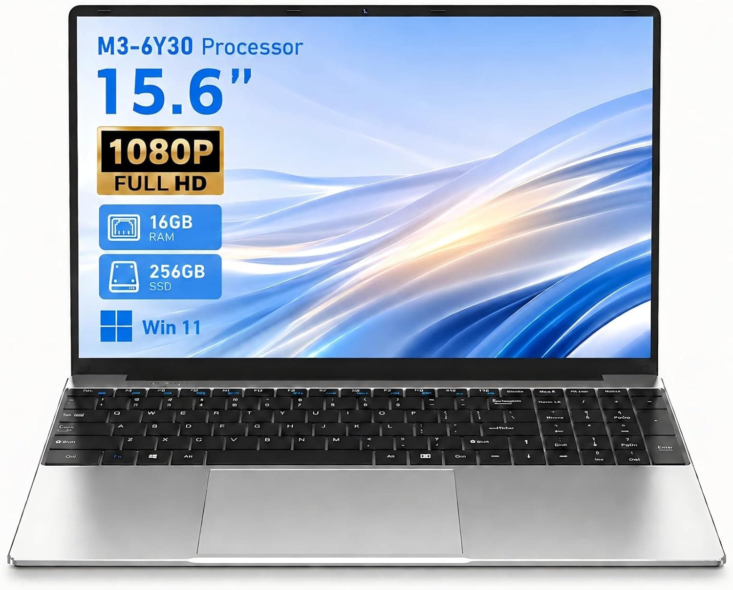 Portátil 15,6", M3-6Y30, 16GB RAM, 256GB SSD, FHD, Win 11 Pro