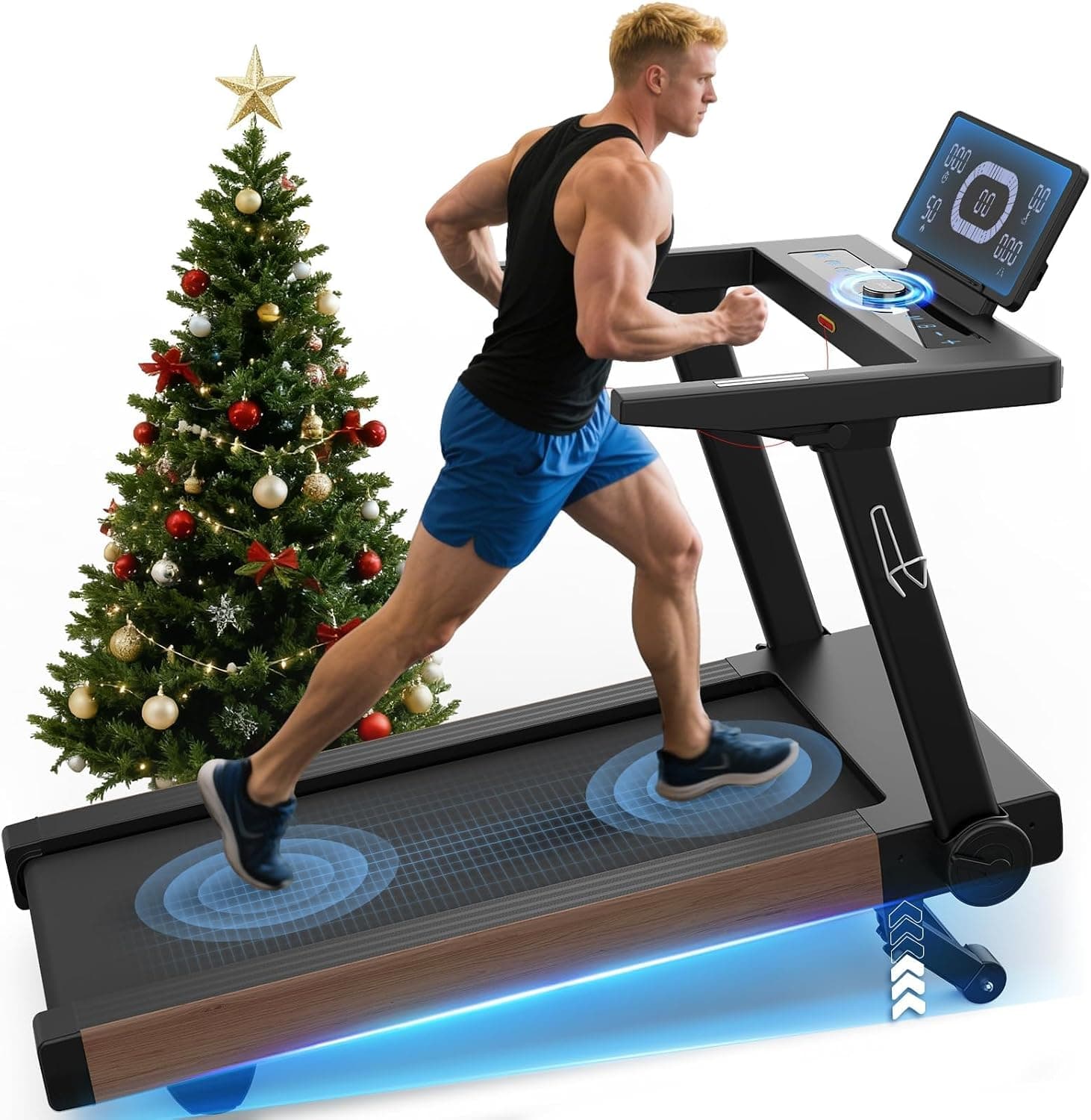 Cinta de Correr 20% Inclinación, 1-20 km/h, 7 CV, App-Compatible