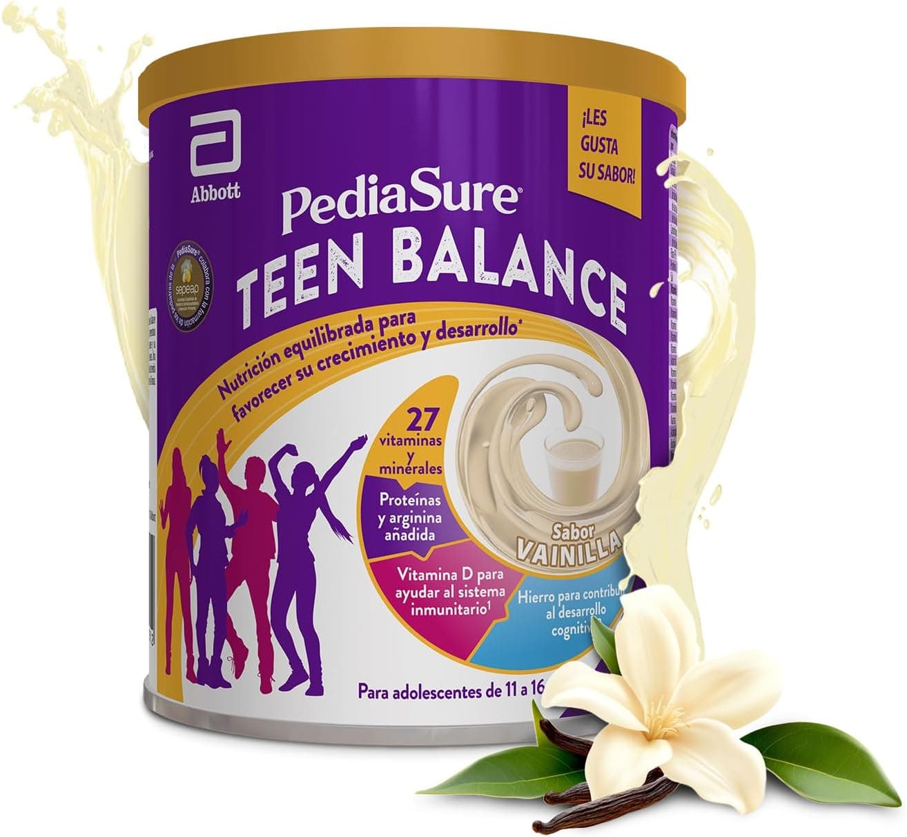 PediaSure Teen Balance Vainilla 400 g, Nutrición equilibrada Adolescentes