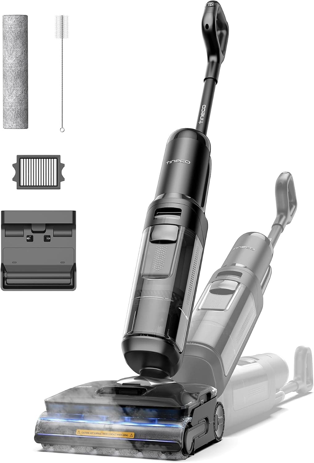 Tineco Floor One S7 Stretch Steam, Aspiradora-Fregona con Vapor, HyperSteam