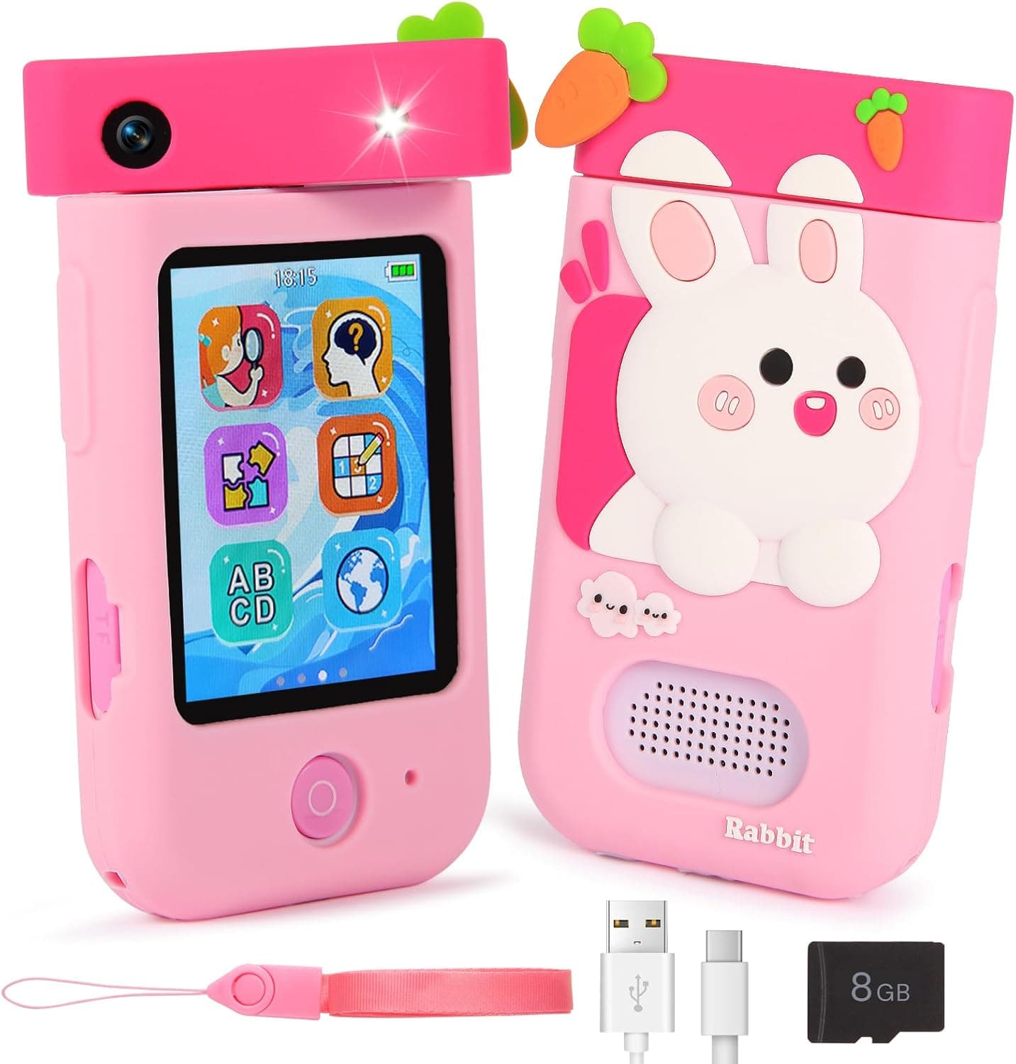 ARNSSIEN Camara Fotos Infantil Smartphone 2,8"Pantalla Táctil Objetivo 180°