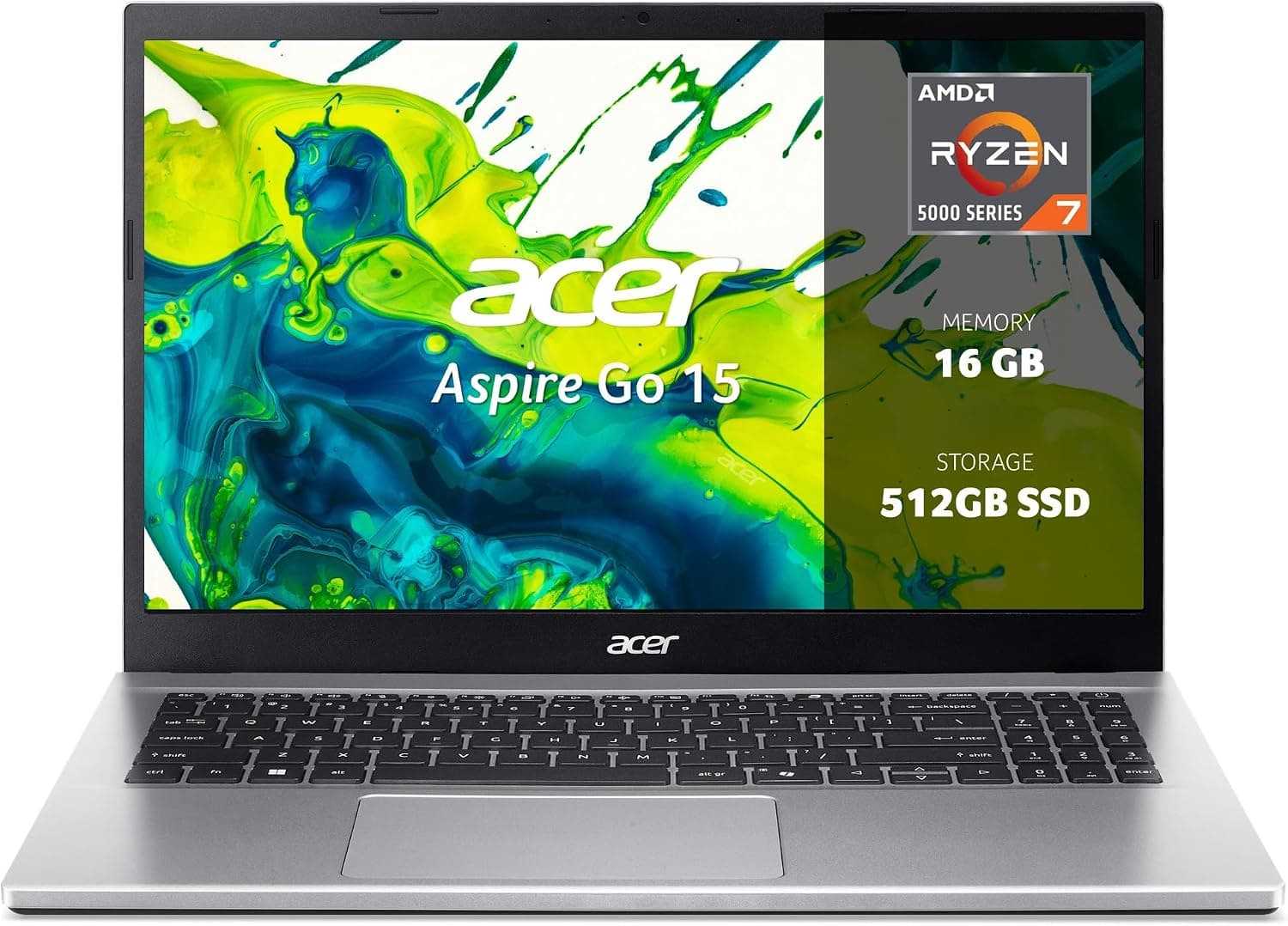 Acer Aspire Go 15, Portátil 15.6" FullHD, Ryzen 7, 16GB RAM, 512GB SSD