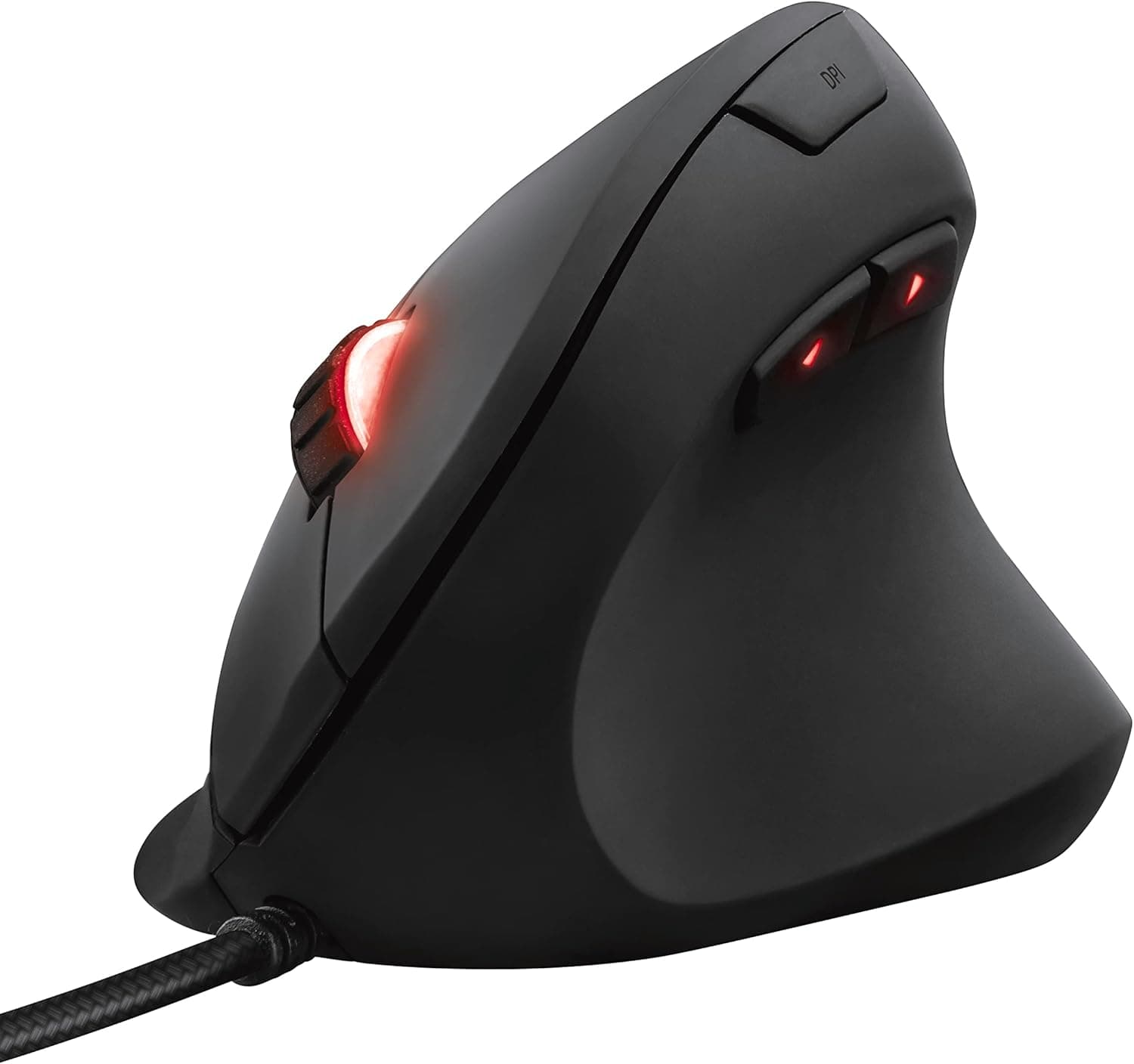 GXTrust Rexx Ratón Vertical Ergonómico RGB, 6 Botones Programables, Negro