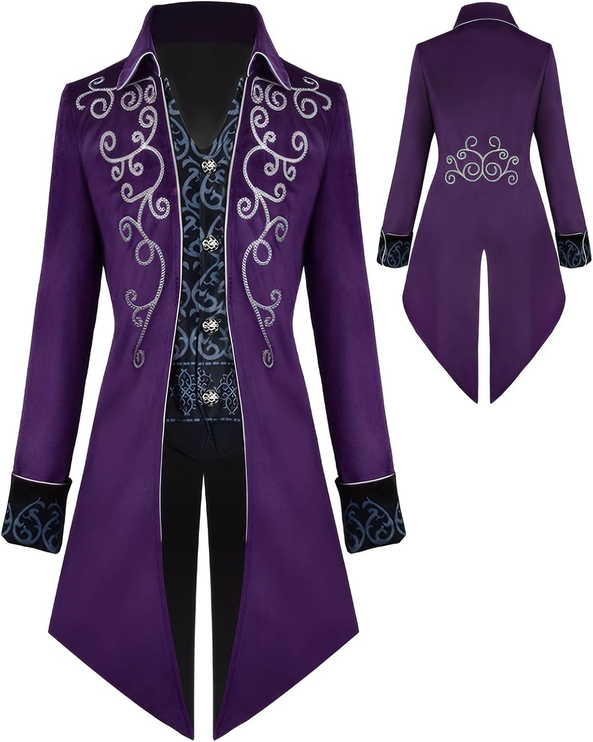 Chaqueta Steampunk Vintage Frack para hombre, estilo gótico, disfraz de carnaval, ropa medieval para hombre, disfraz de Halloween