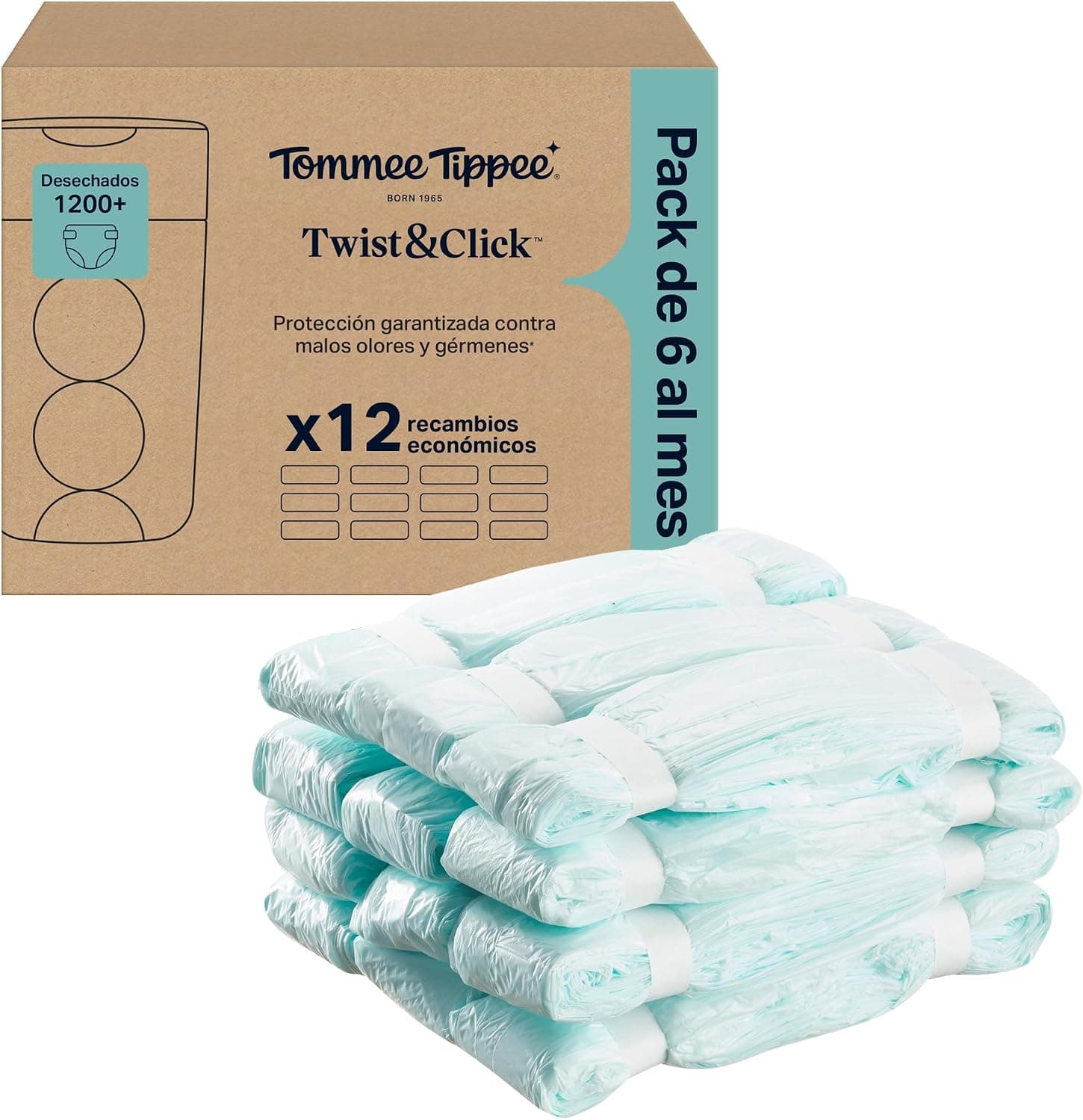 Tommee Tippee Bolsas de recambios para contenedor de pañales Twist & Click