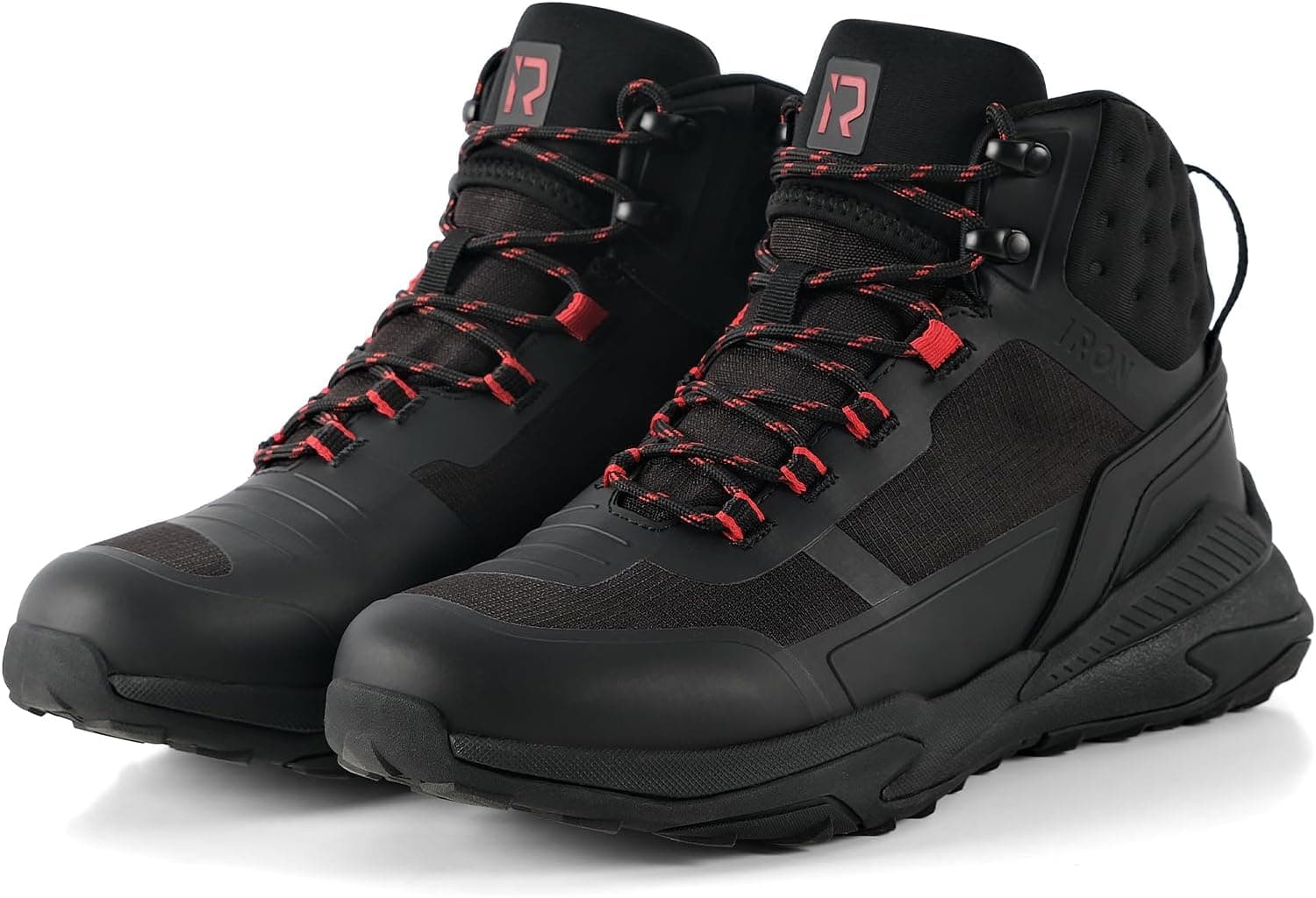 RIDEIRON Botas Moto Hombre Invierno Zapatos Moto Antideslizantes Impermeables Norma CE Botas Moto Informales Calle Transpirables Almacenamiento de Cordones Tobillera Almohadilla de Cambio Negro