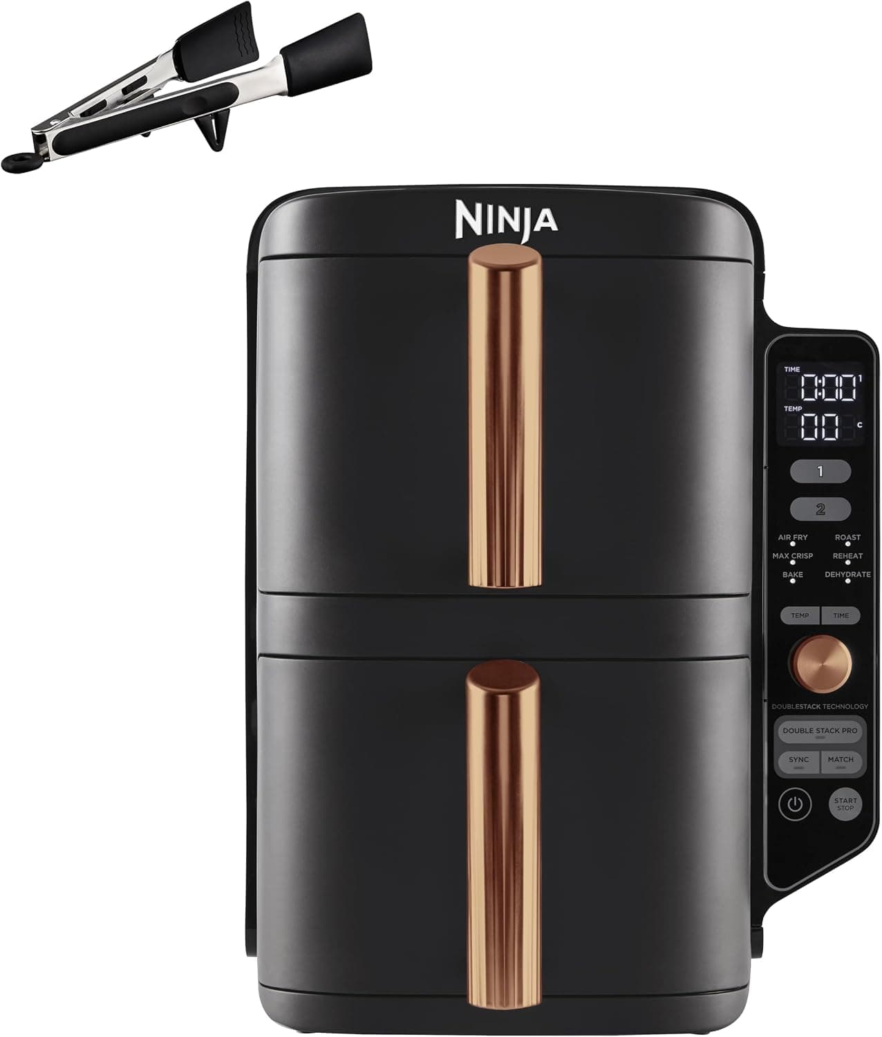 Ninja Double Stack XL, Freidora de Aire de 9,5L, Negro/cobre, SL400EUCP