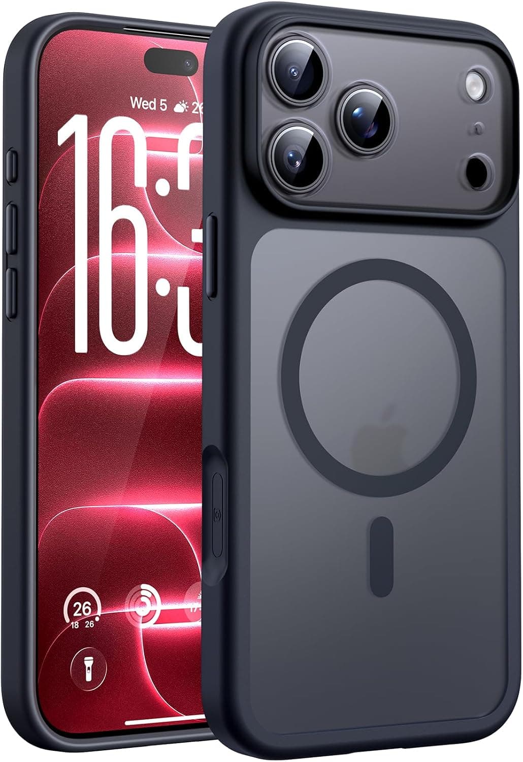 TOCOL Funda para iPhone 18 Pro MAX, Compatible con MagSafe, Titanio Negro