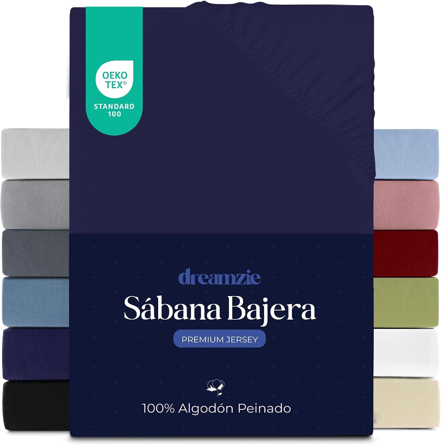 Dreamzie - Sábanas Bajeras - 70x160-100% Algodon Peinado - Premium Jersey