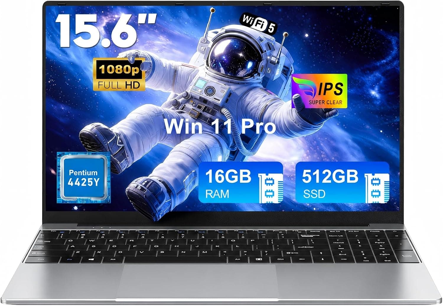 Ordenador Portátil 15,6", 4425Y, 16GB RAM, 512GB SSD, Pantalla FHD