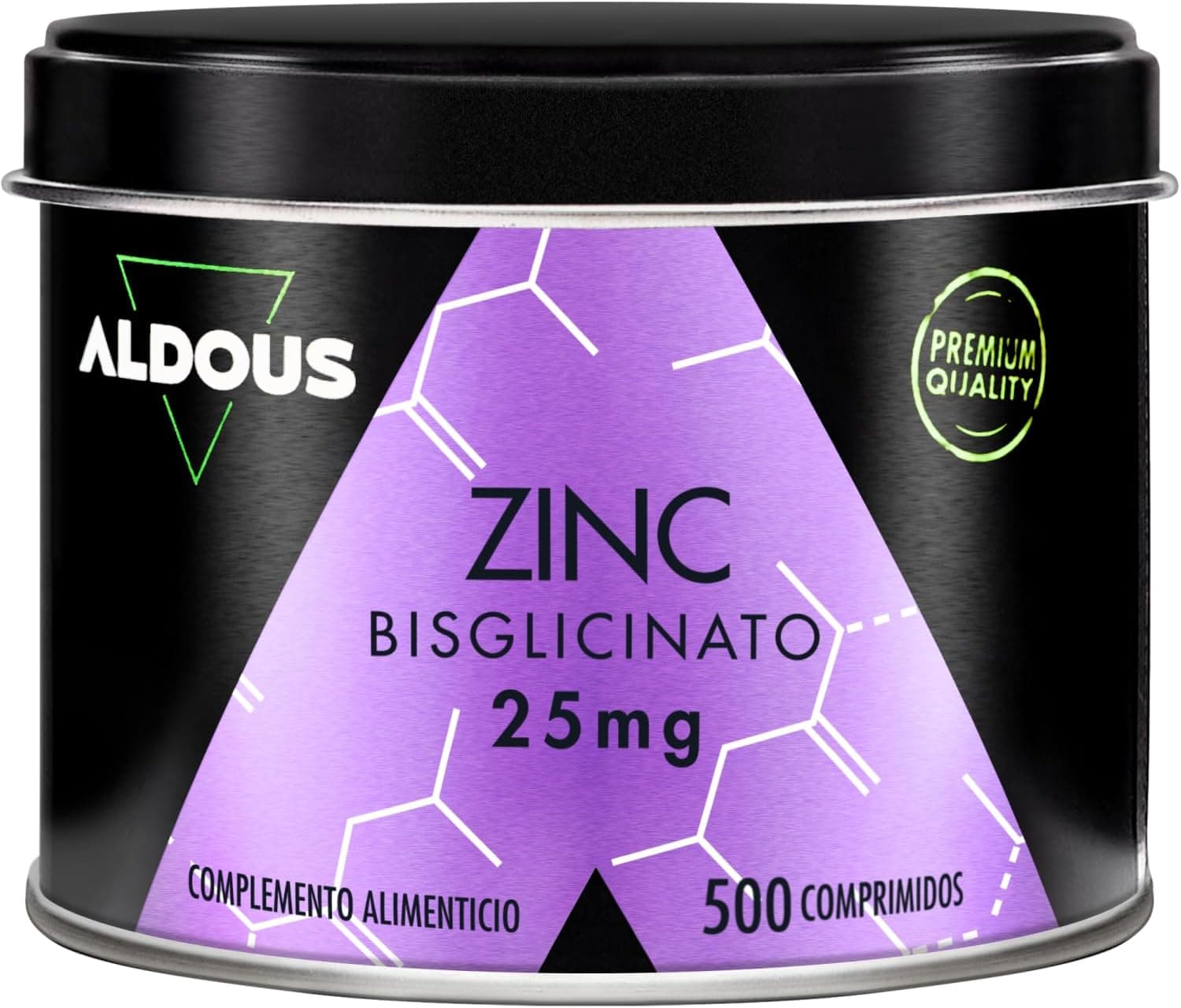 Zinc 25mg - 500 comprimidos + 16 meses - Para el Pelo, Piel, Uñas y Huesos