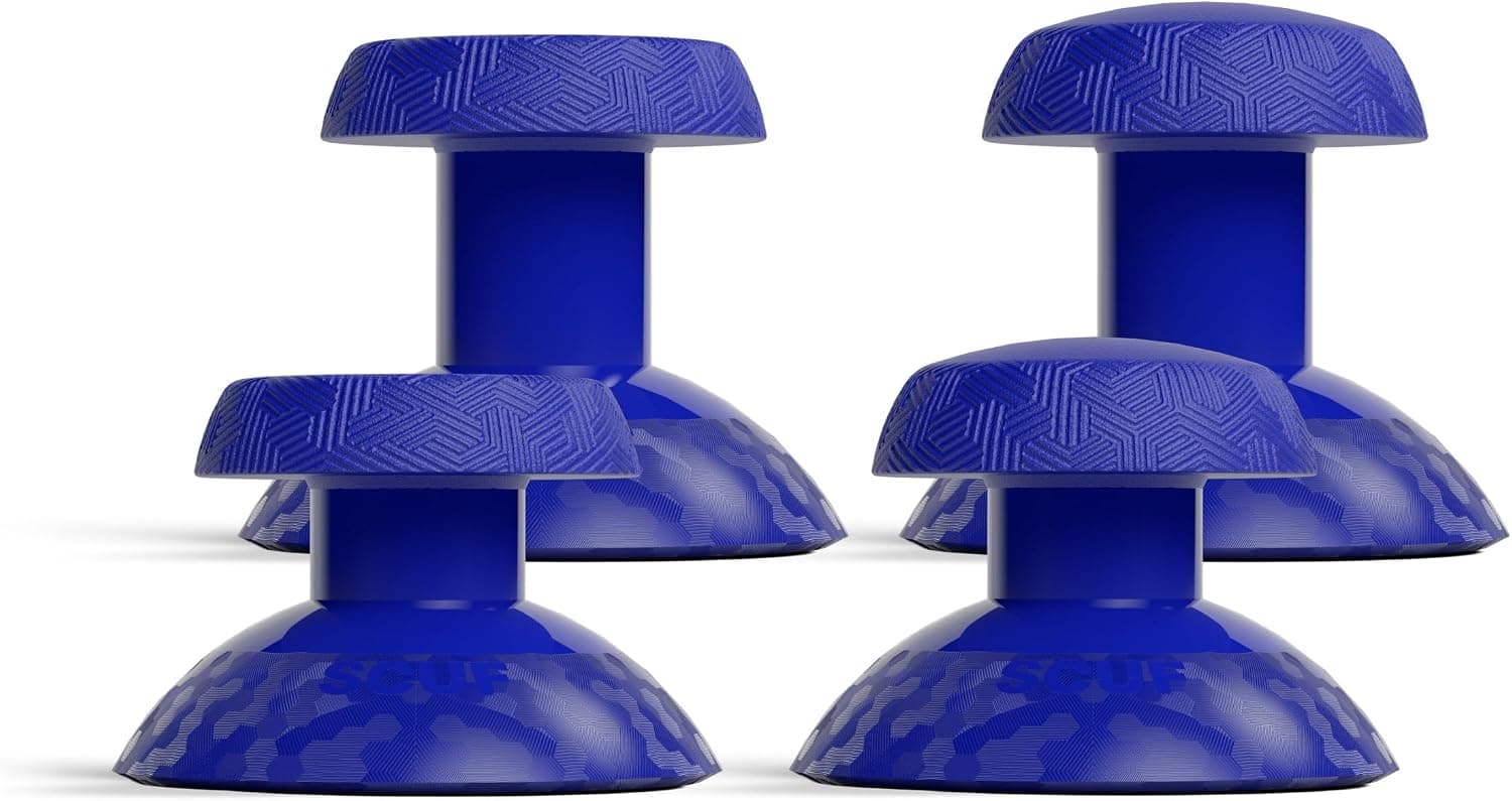 SCUF Valor Pro Kit de Sustitución del Sticks – 1 Corto Cóncavo, 1 Corto Convexo, 1 Largo Cóncavo, 1 Largo Convexo, Fácil de Intercambiar, Duradero – Azul