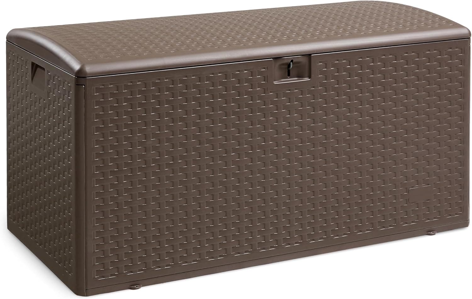 Amazon Basics Arcón para exteriores, caja de almacenamiento, 375 l, marrón