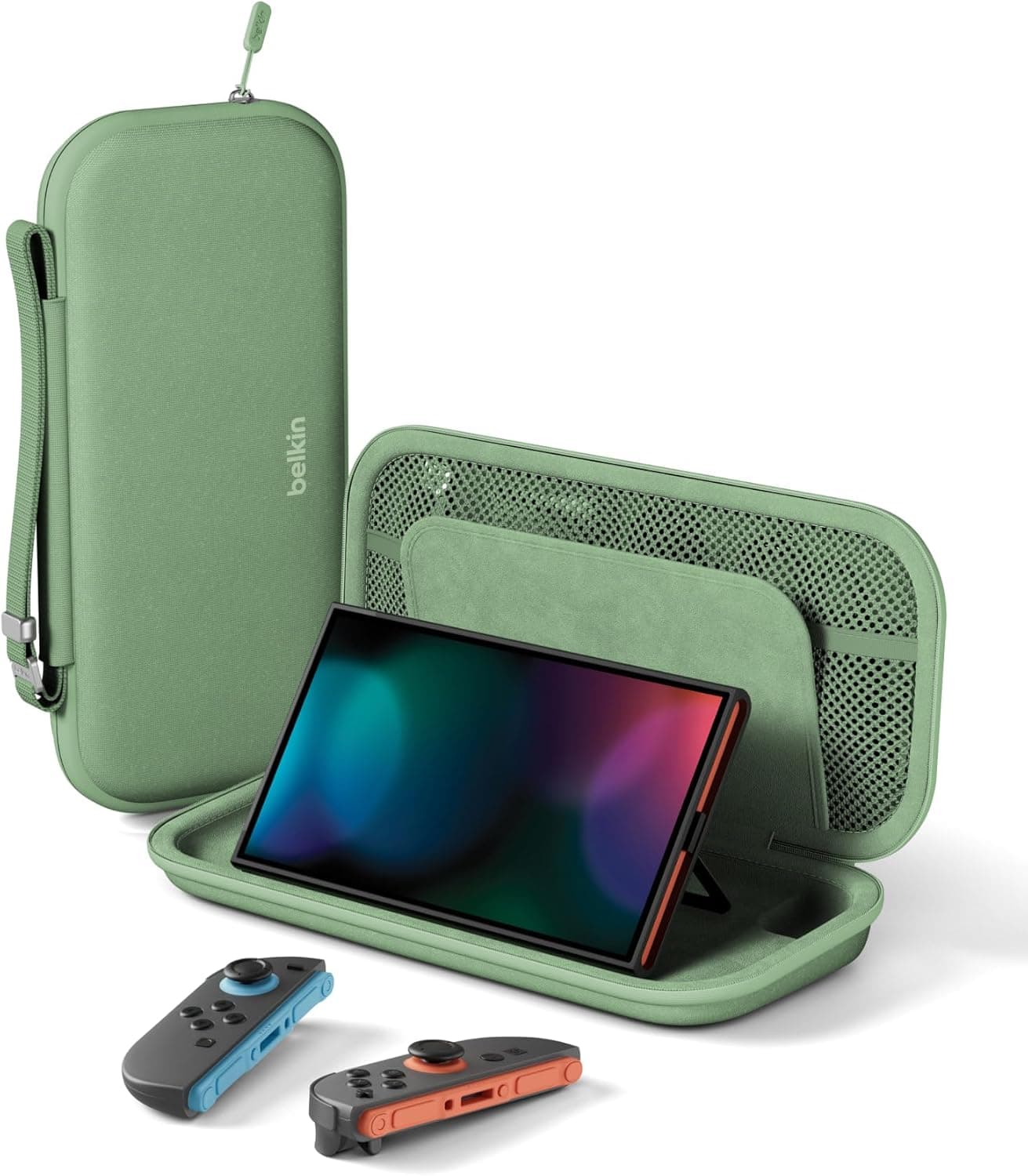 Belkin Gaming Bolsa de Viaje Bolsillo para AirTag Nintendo Switch 2 Verde