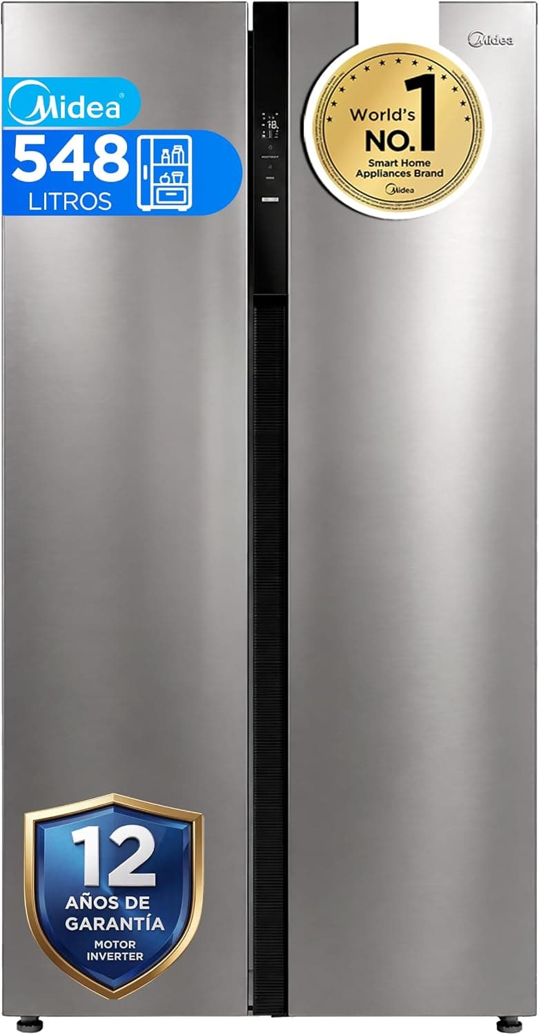 Midea Frigorifico Americano No Frost, 548L, 176 x 89,7 cm, Motor inverter