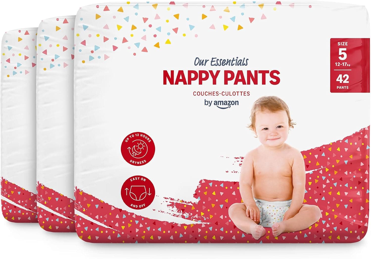 by Amazon Pañales braguita - Talla 5 (12-17kg) - 126 unidades (3 paquetes de 42)