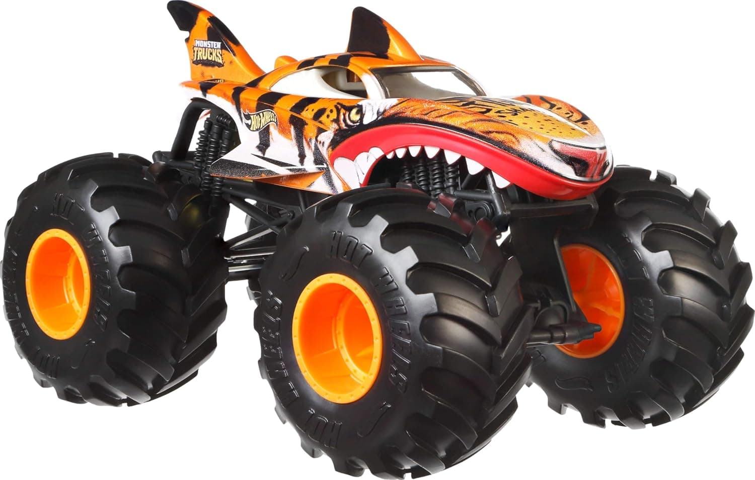 Hot Wheels Monster Trucks Camión Tigre Gigante a Escala 1:24
