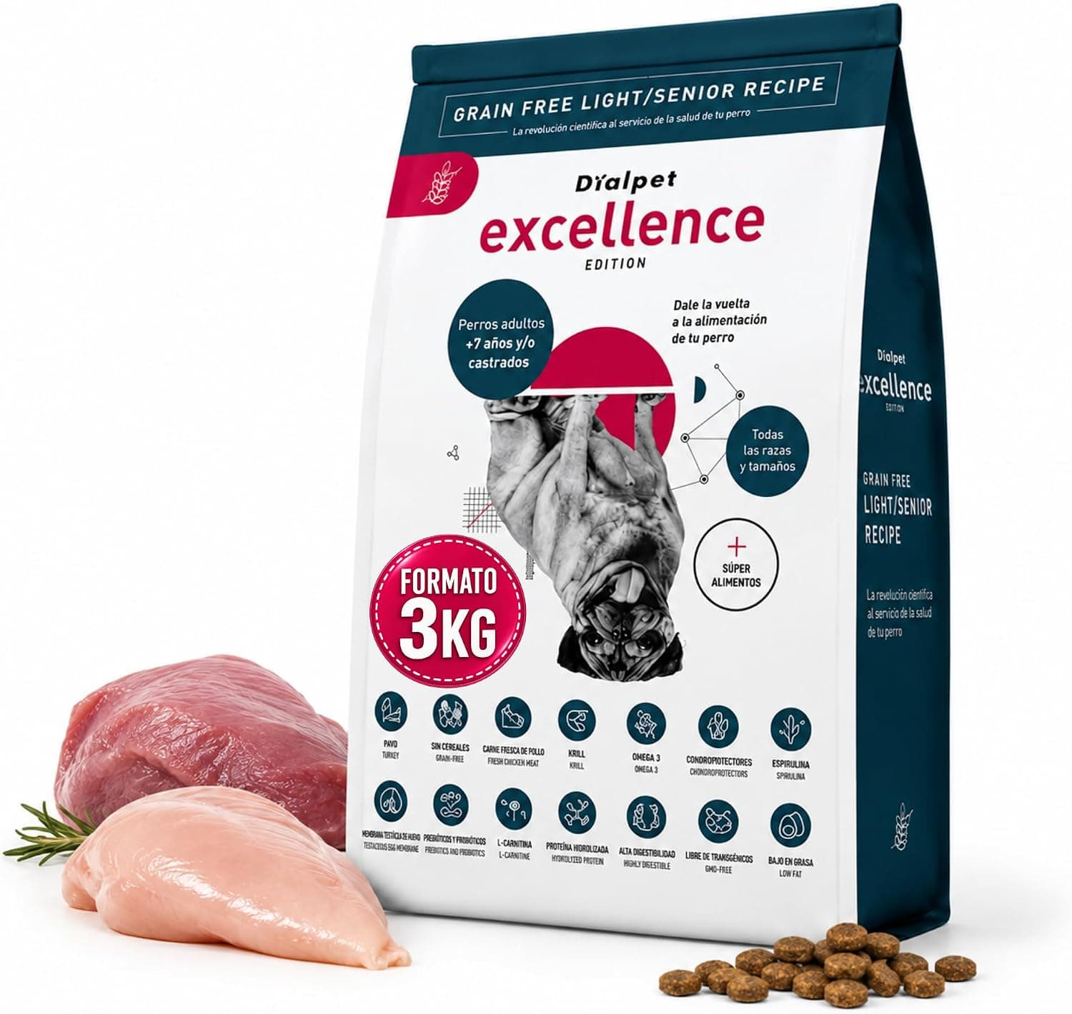 Pienso Perro Senior Esterilizados Light Sin Cereales (3KG)